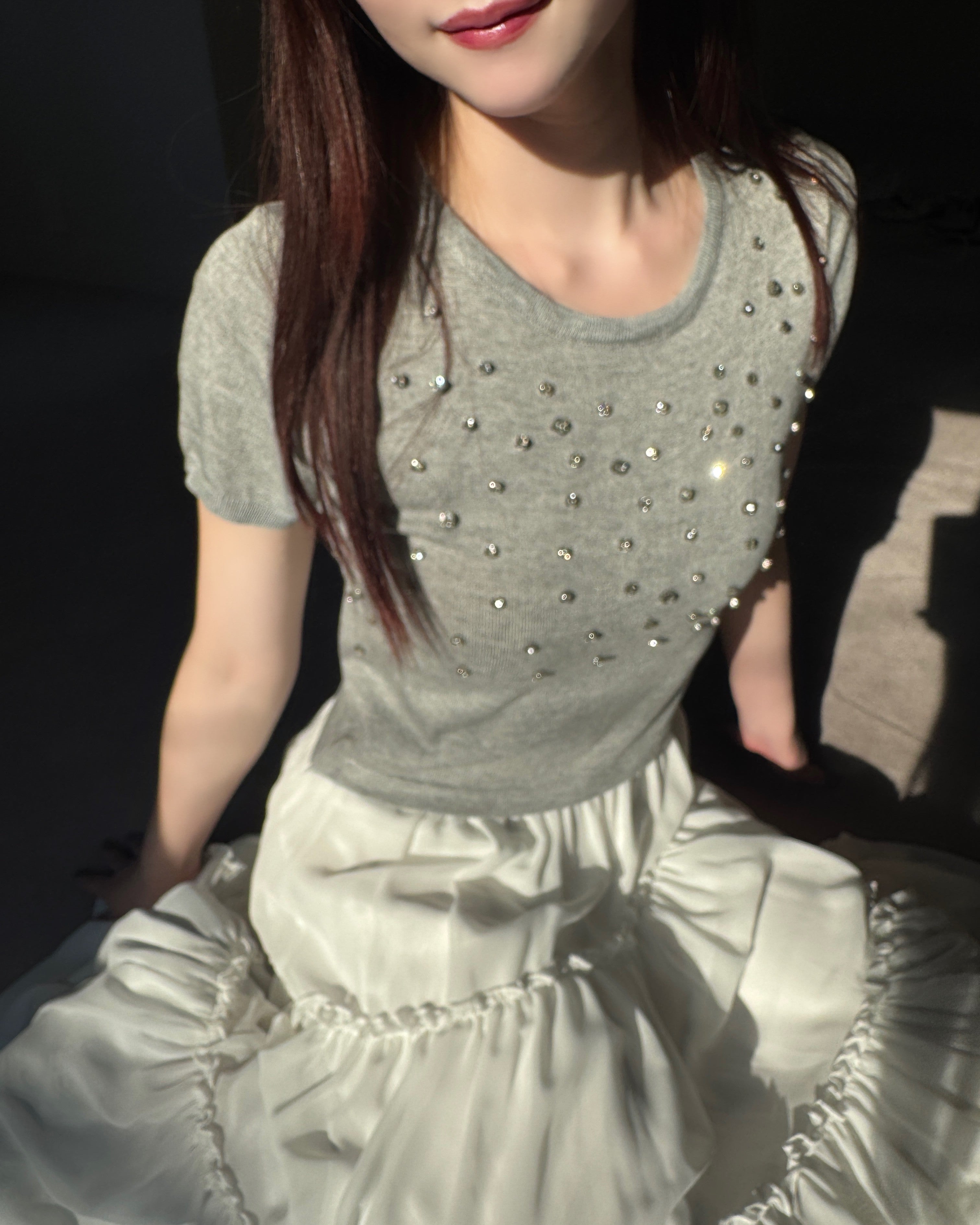 Bijou cropped T-shirt