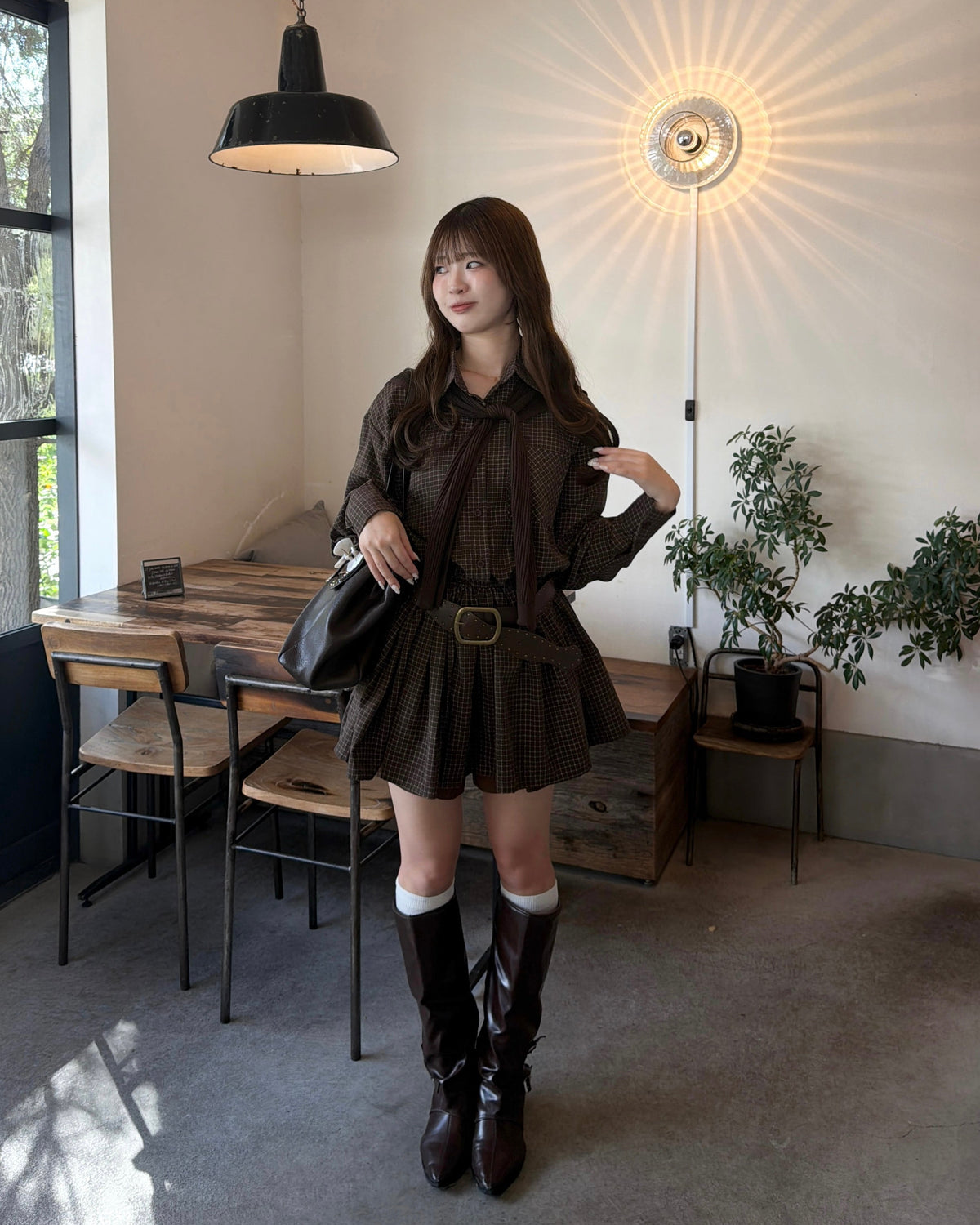 model:154cm/ブラウン
