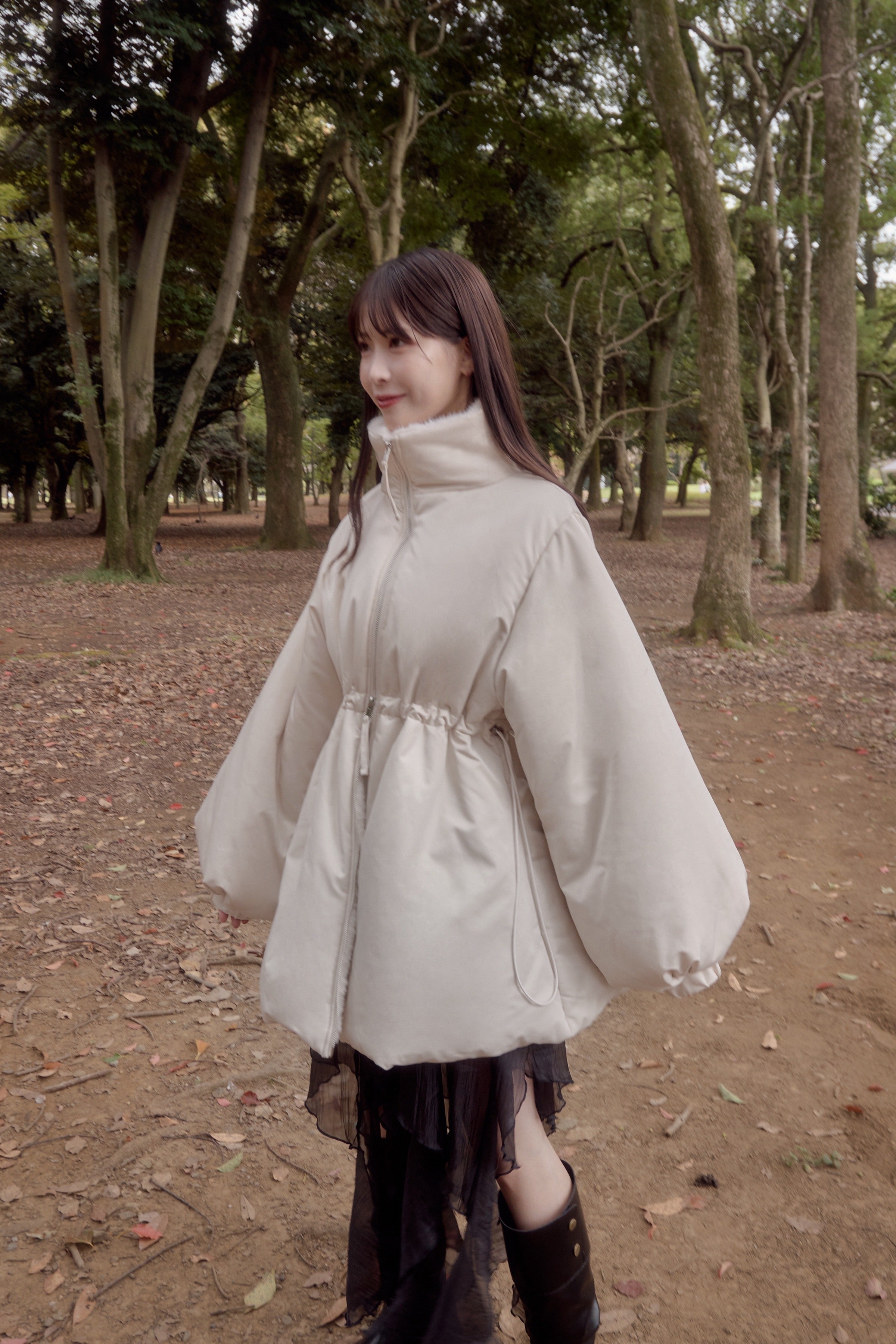 3wayドロスト中綿ダウンコート