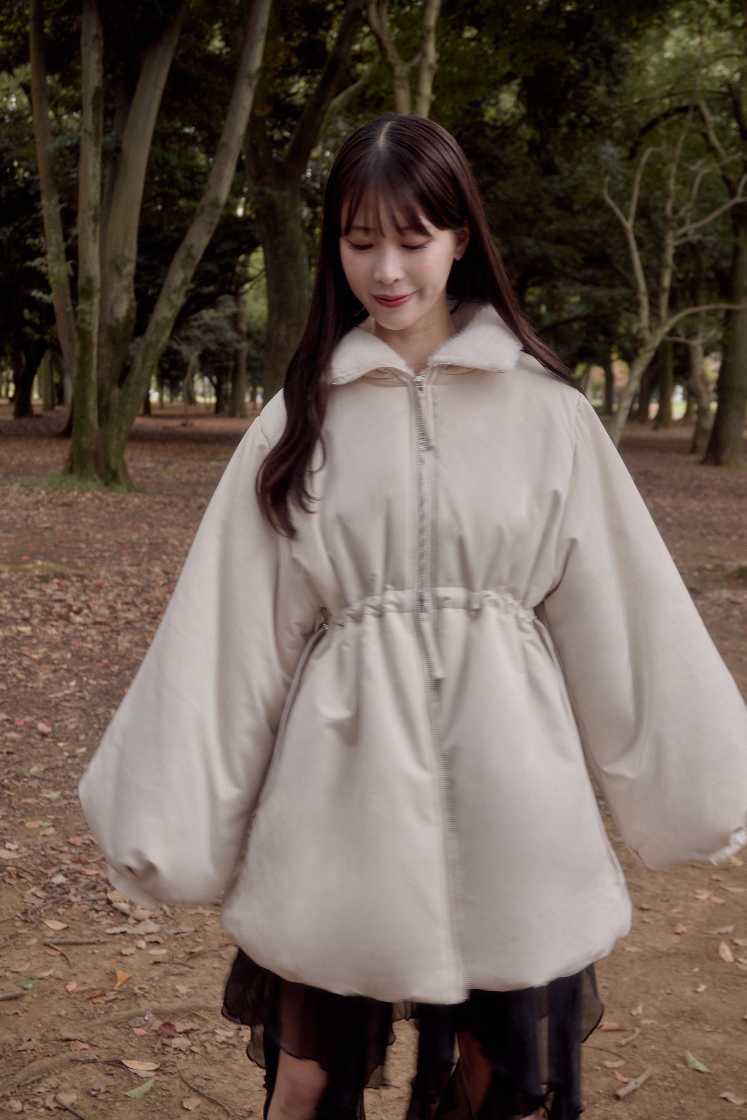 3wayドロスト中綿ダウンコート