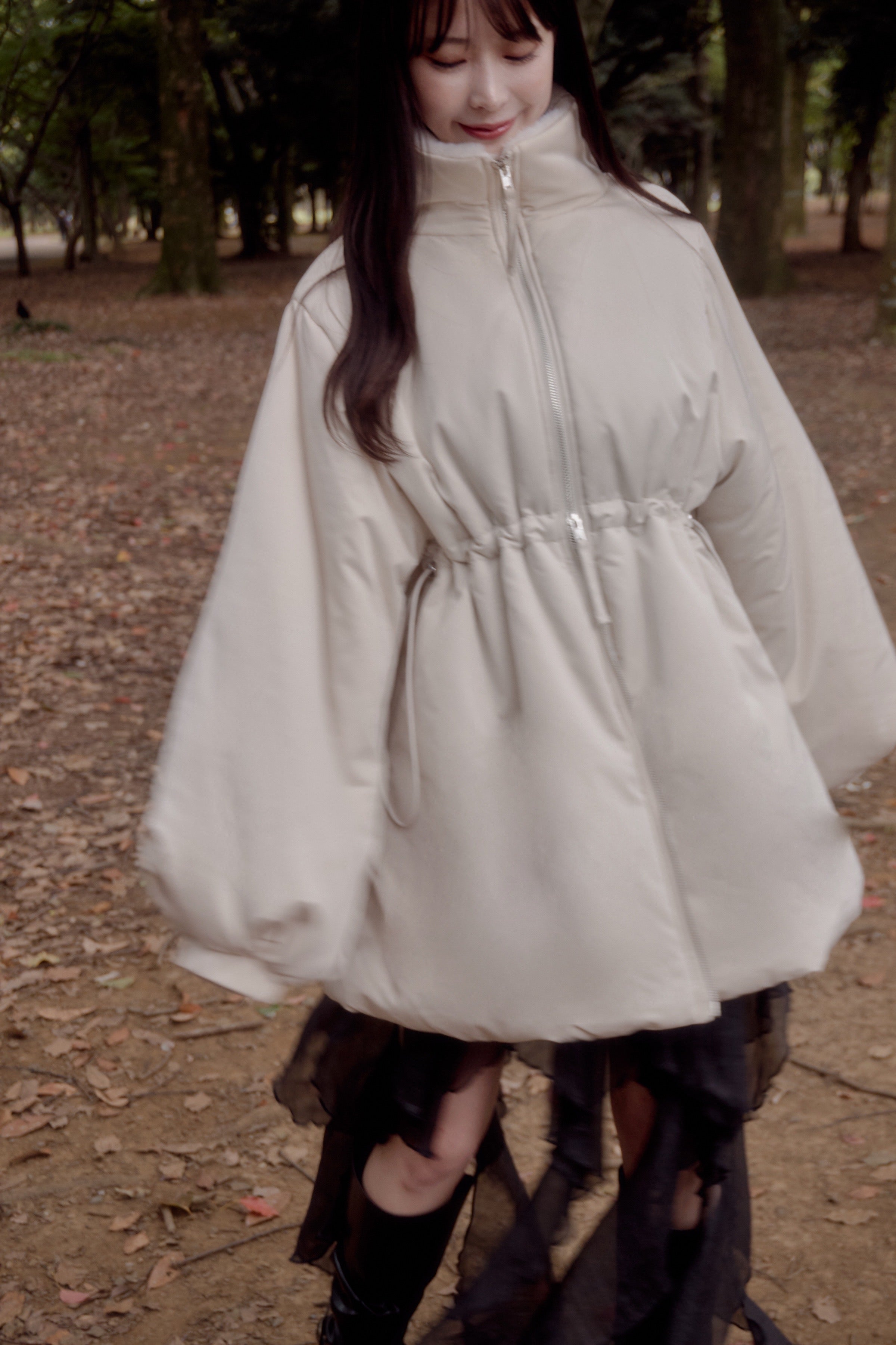 3wayドロスト中綿ダウンコート