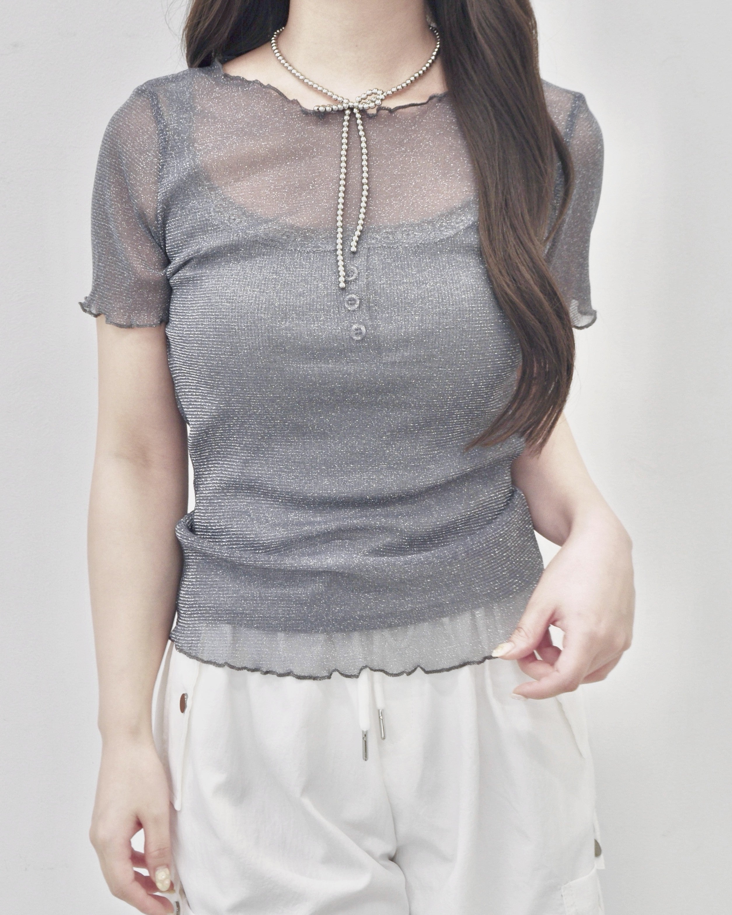 Lace docking camisole with cup