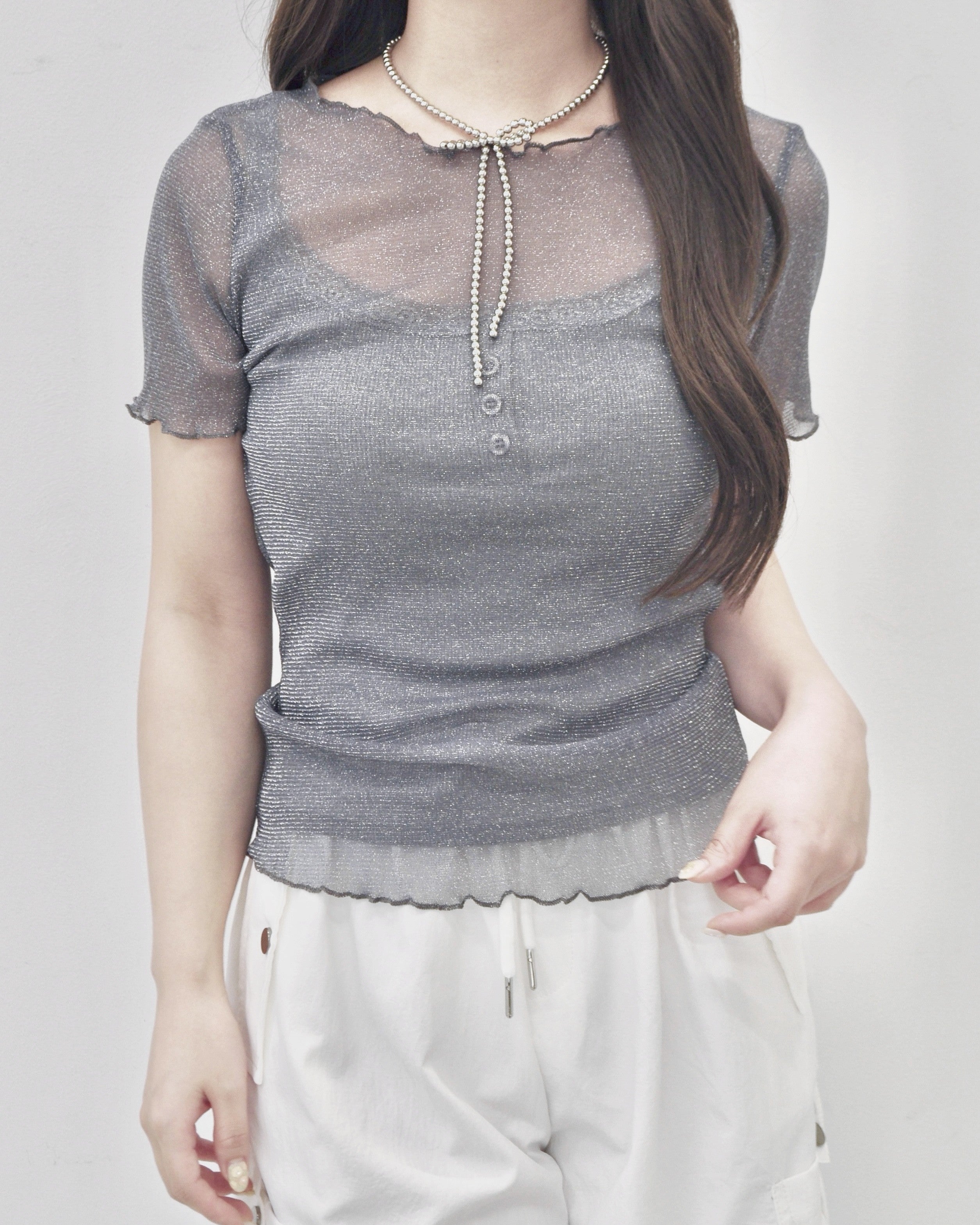 Glitter Sheer T-shirt