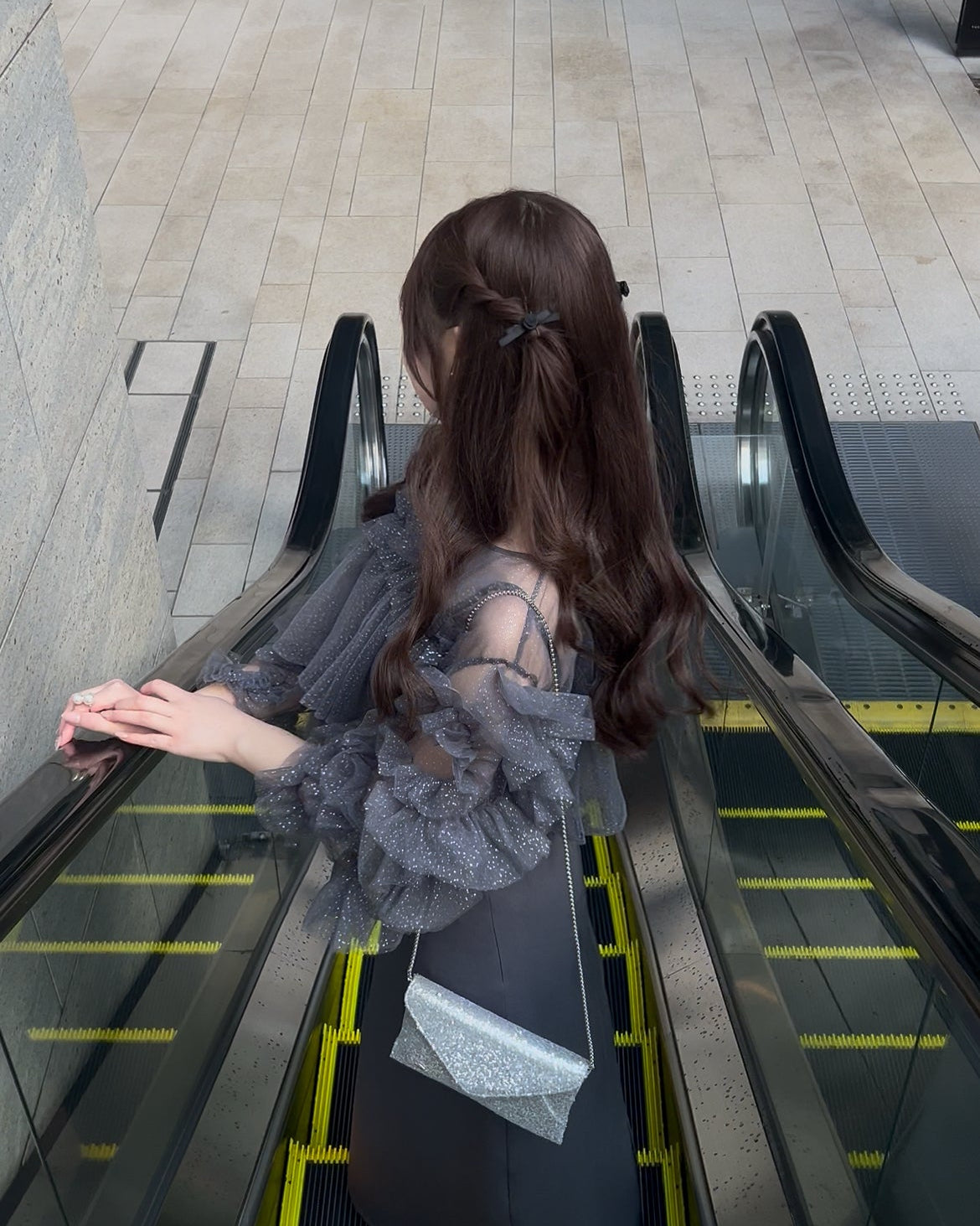 【予約】フリルラメチュールオケージョンワンピース