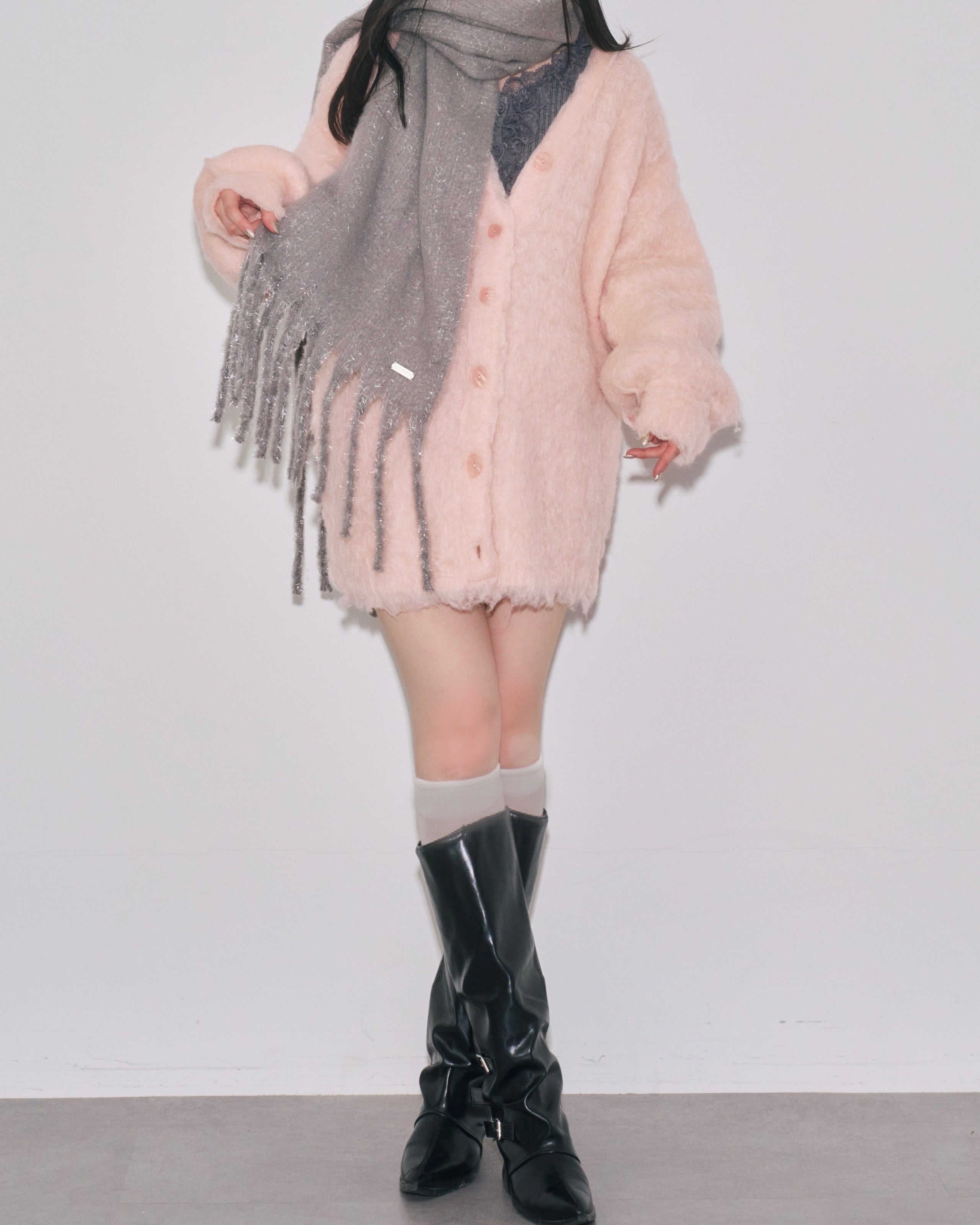 【一部予約】グリッターラメボリュームマフラー