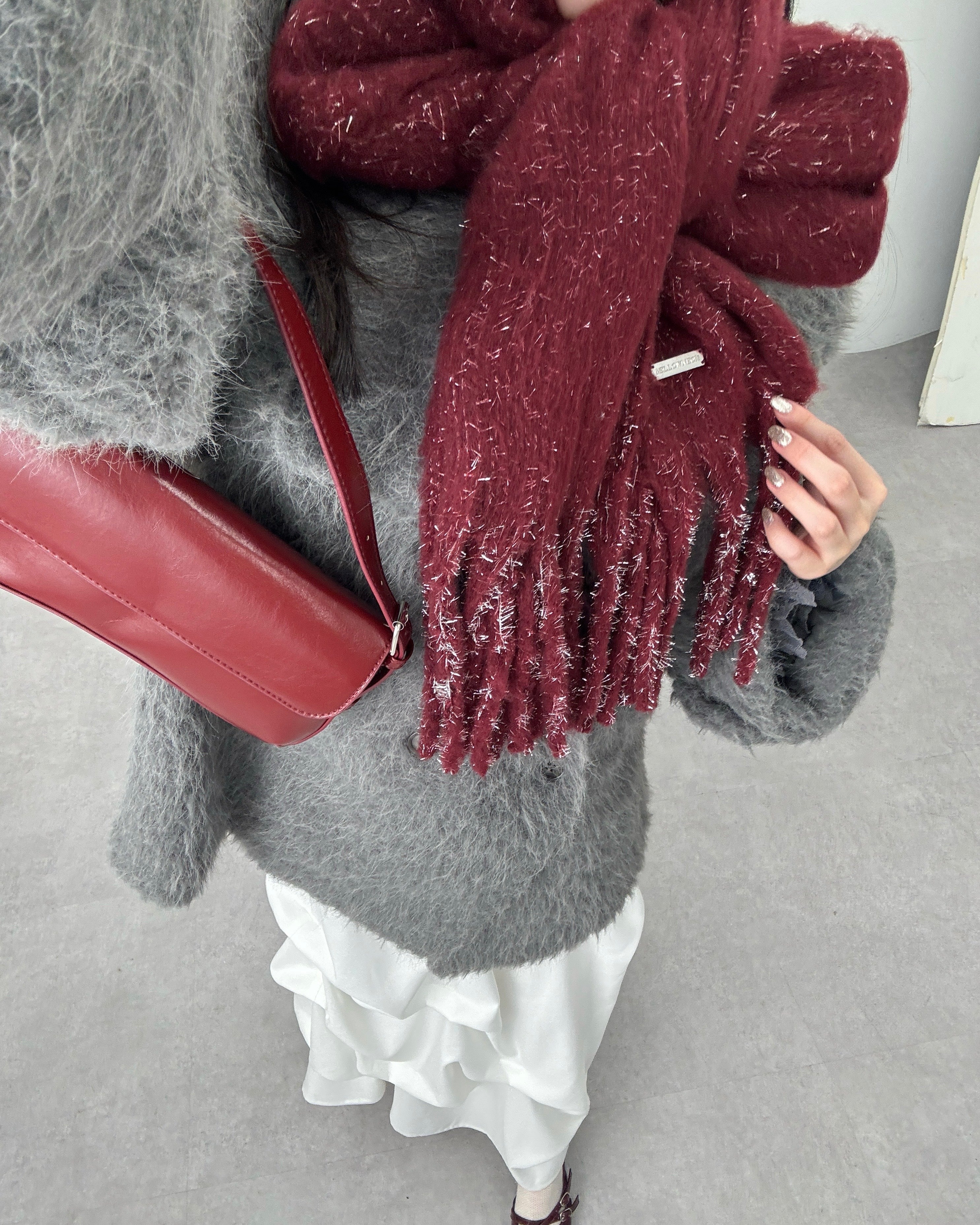 【一部予約】グリッターラメボリュームマフラー