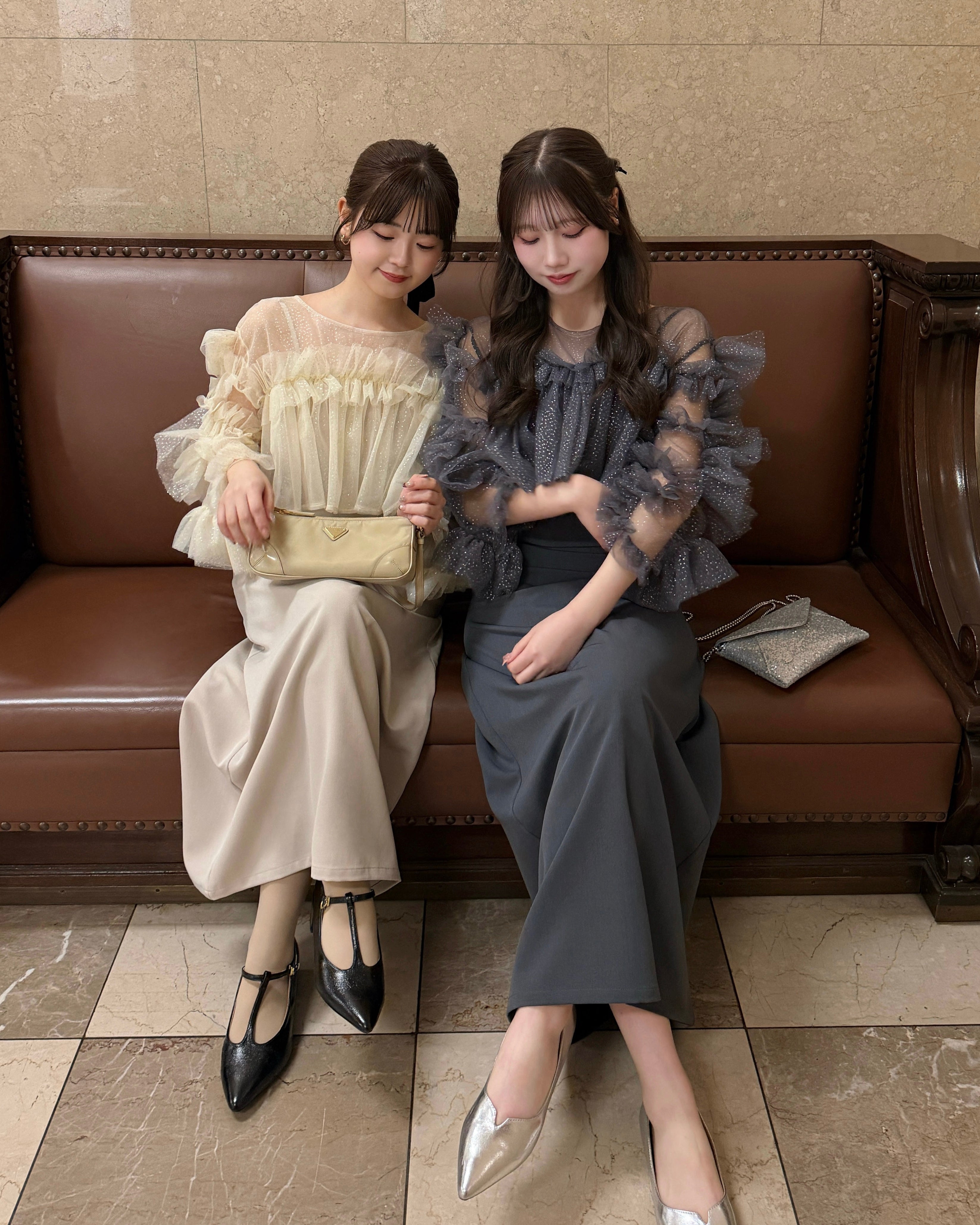 【予約】フリルラメチュールオケージョンワンピース