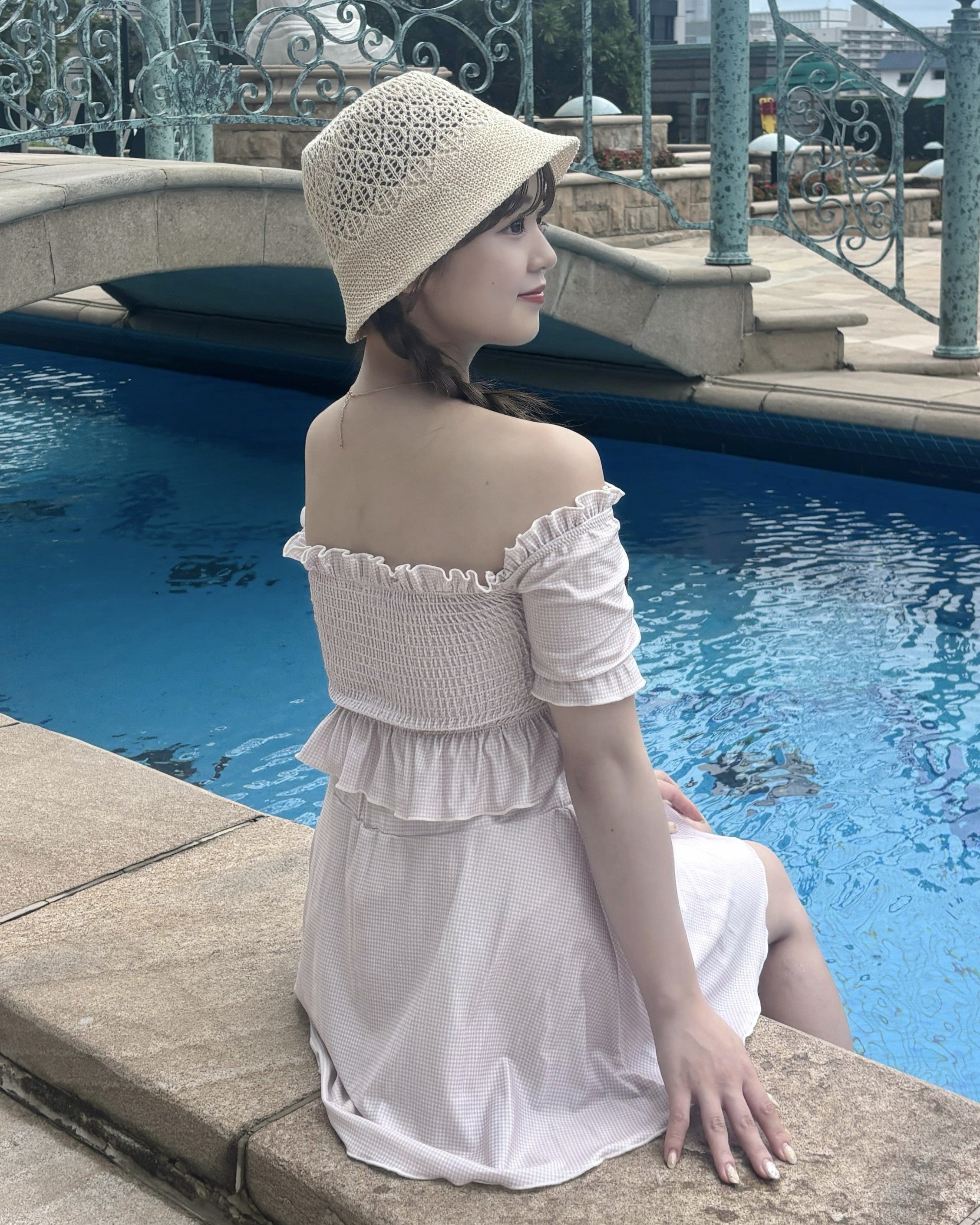 ロゴポイントストローハット