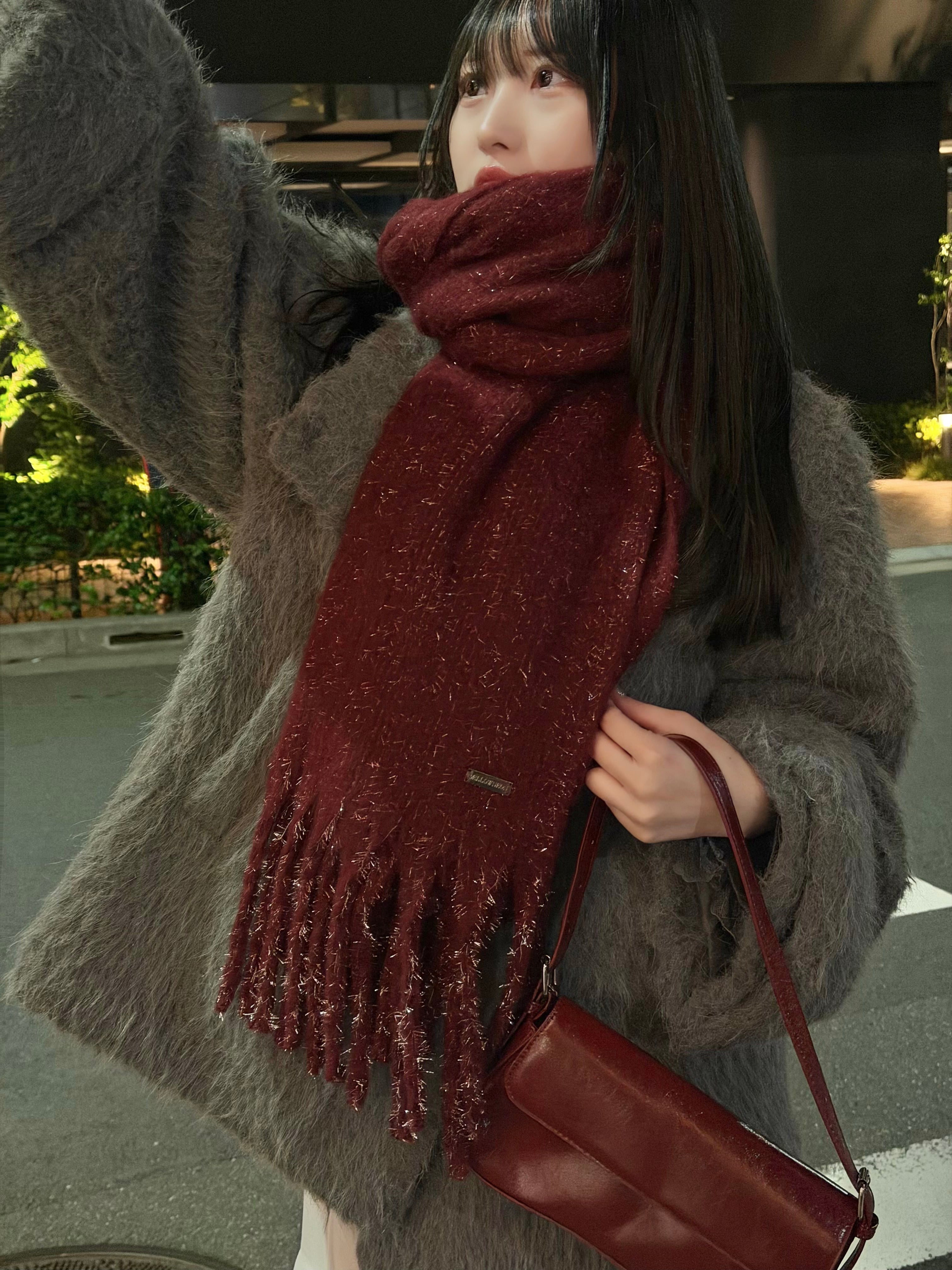 【一部予約】グリッターラメボリュームマフラー