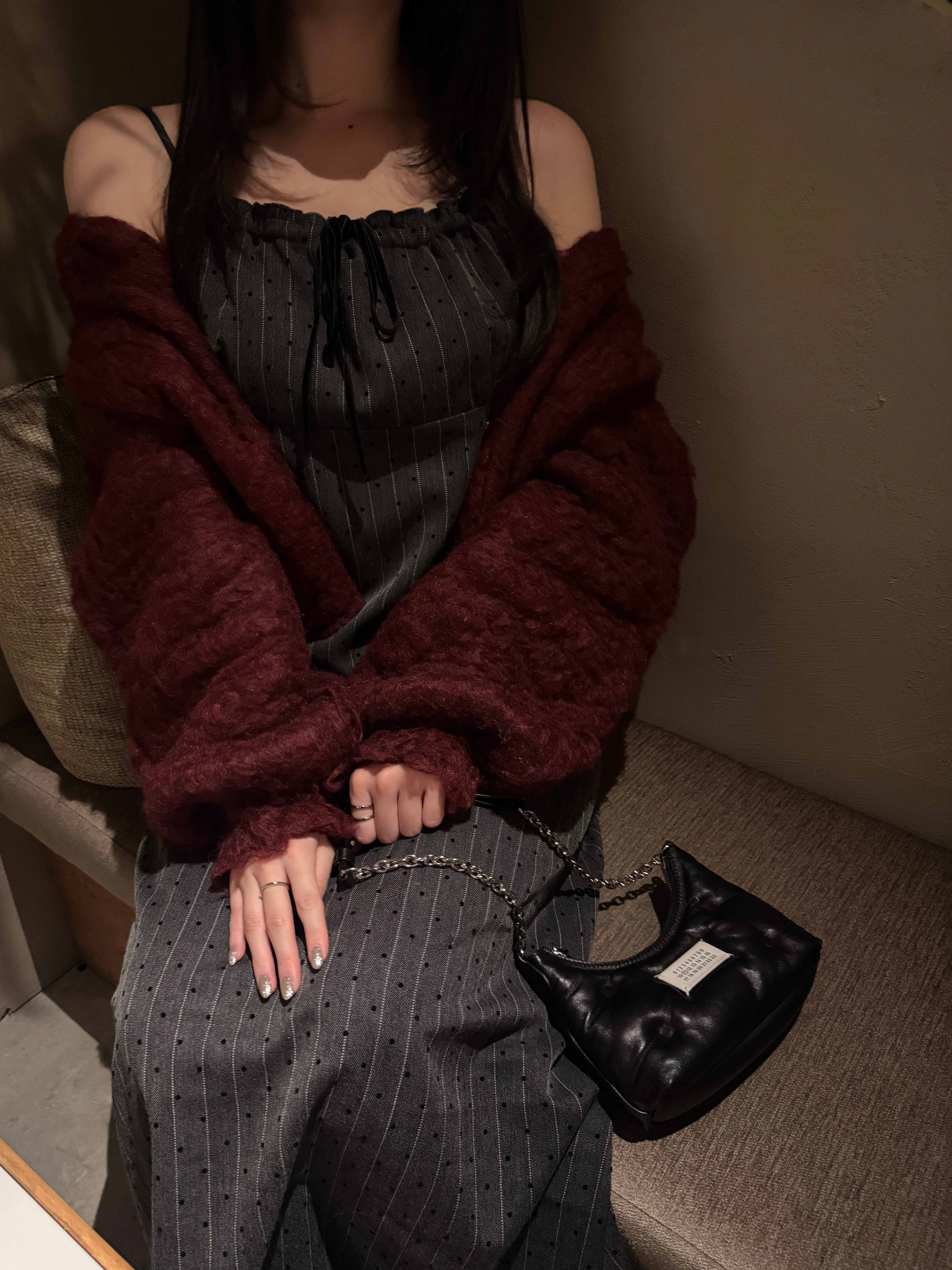 【予約】ドットレースドッキングキャミワンピース