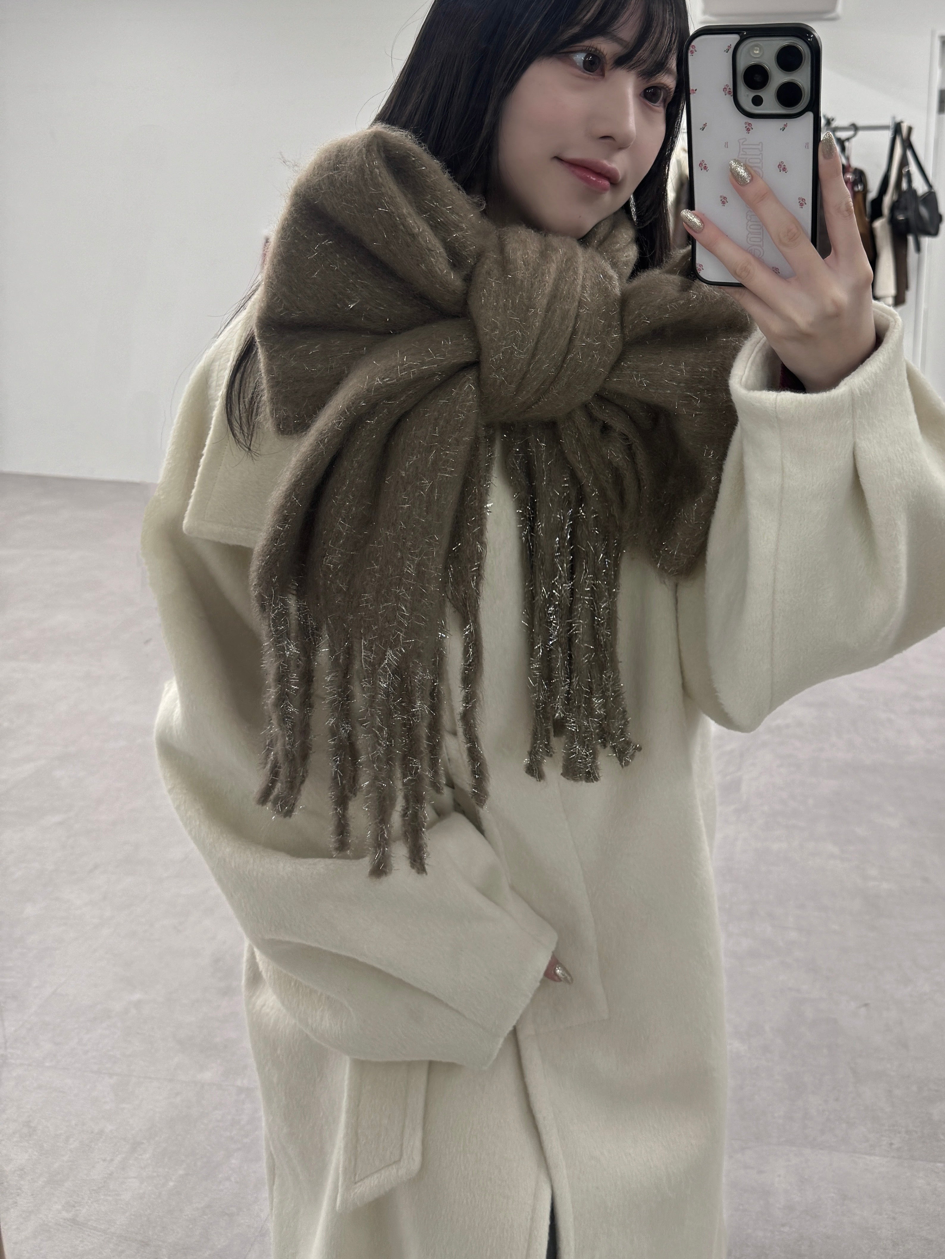 【一部予約】グリッターラメボリュームマフラー