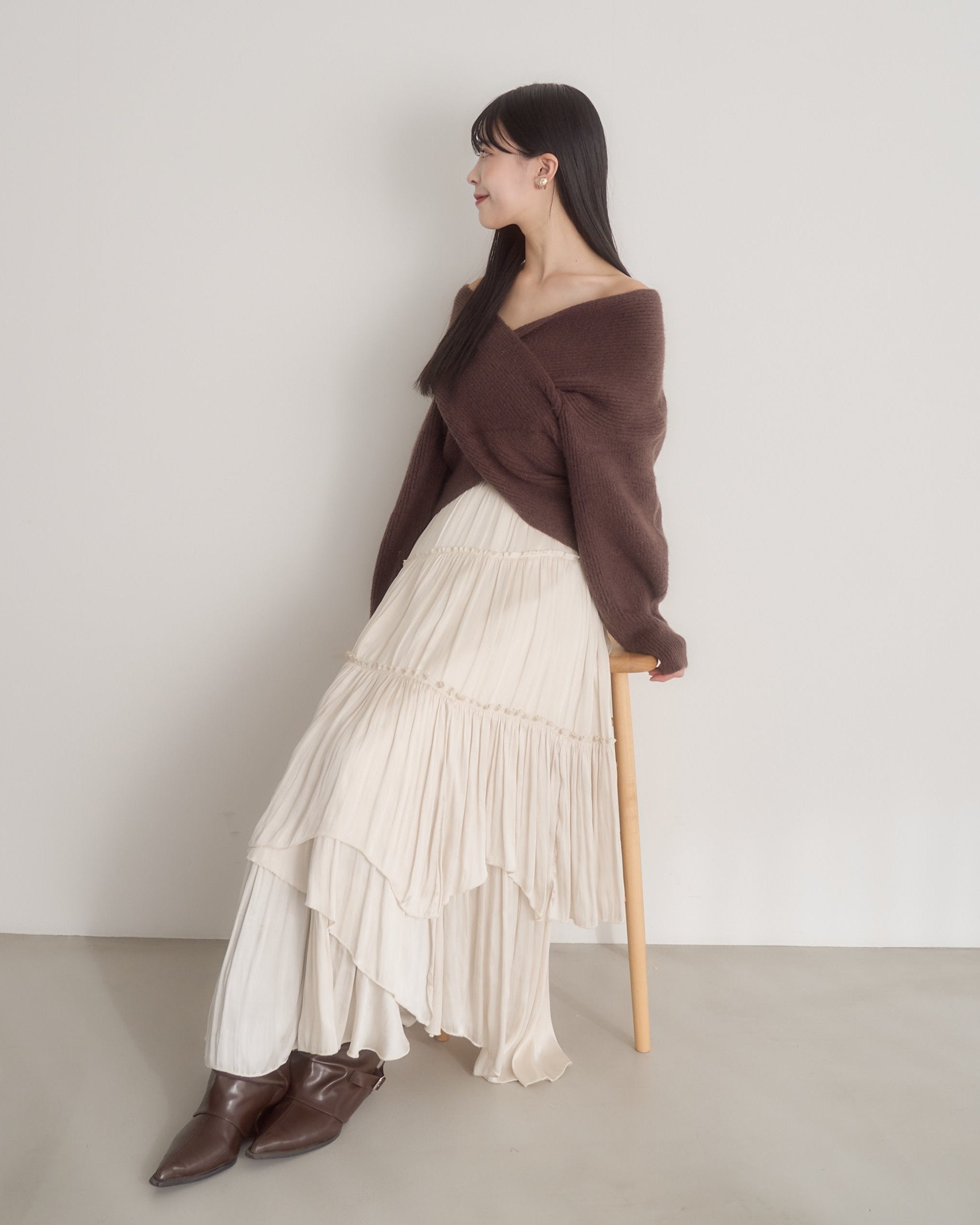 model:162cm/ブラウン