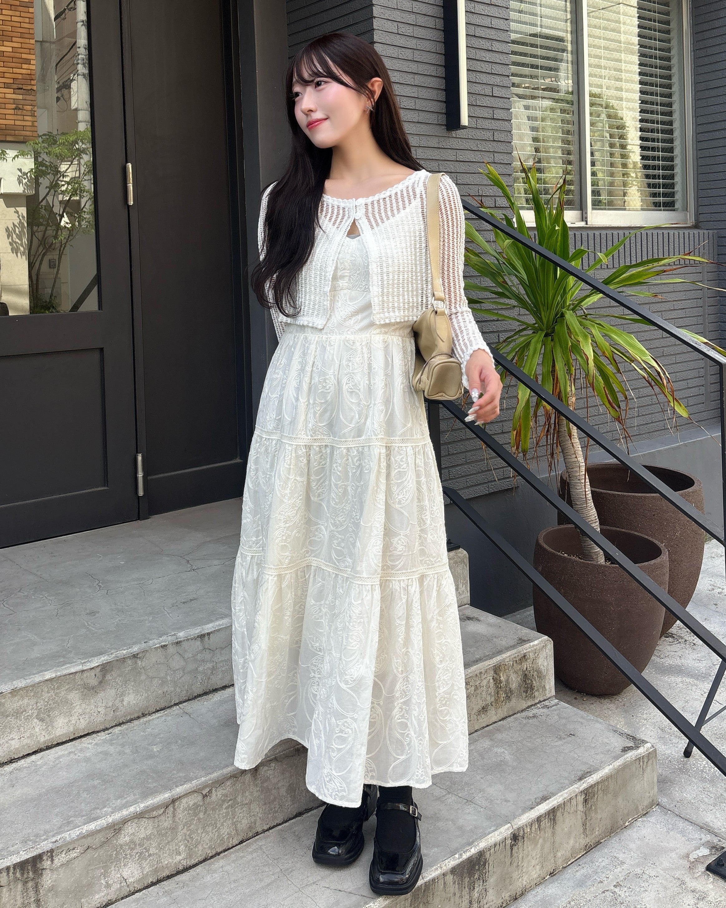 model:157cm/ベージュ