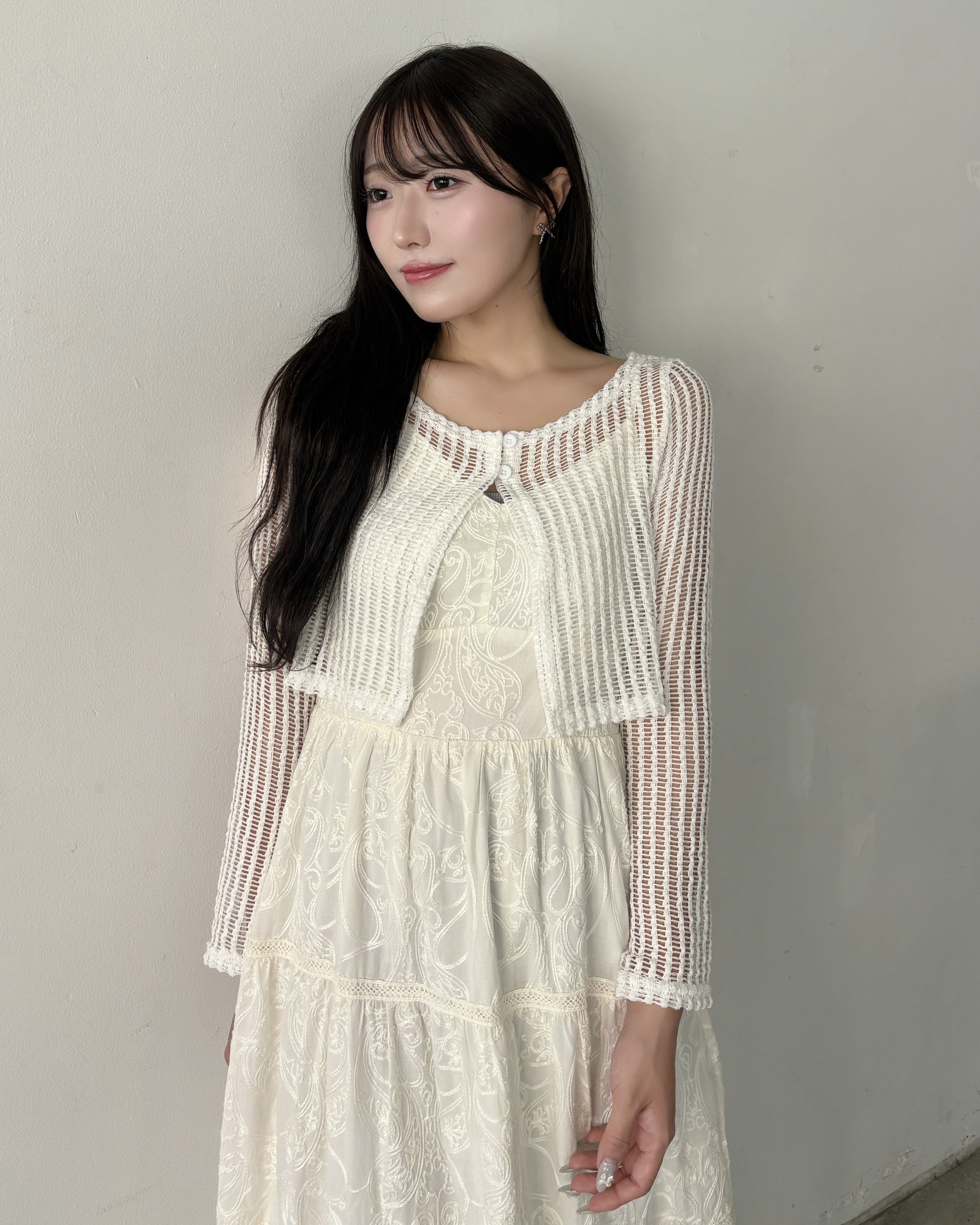 model:157cm/ベージュ