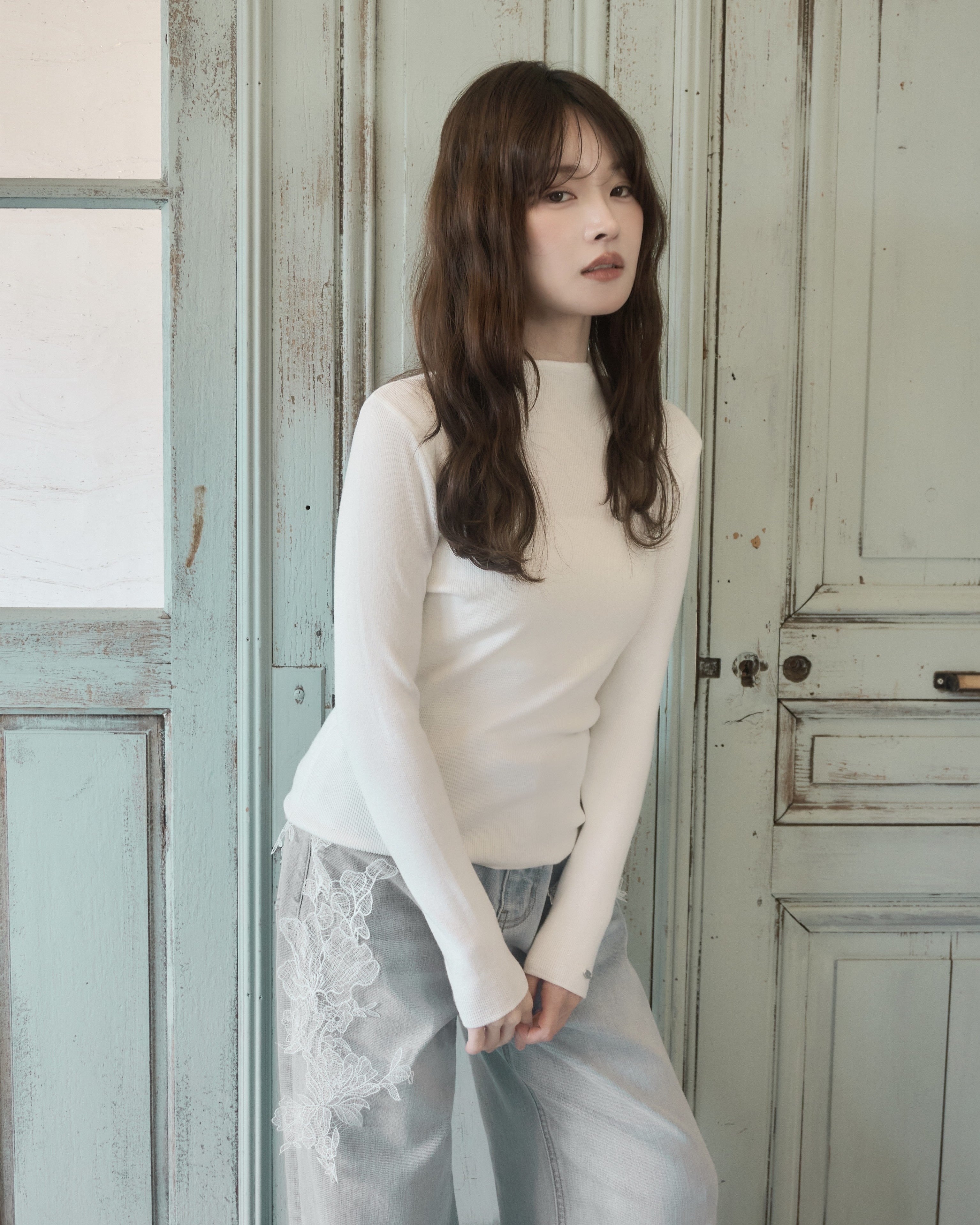 model:162cm/アイボリー