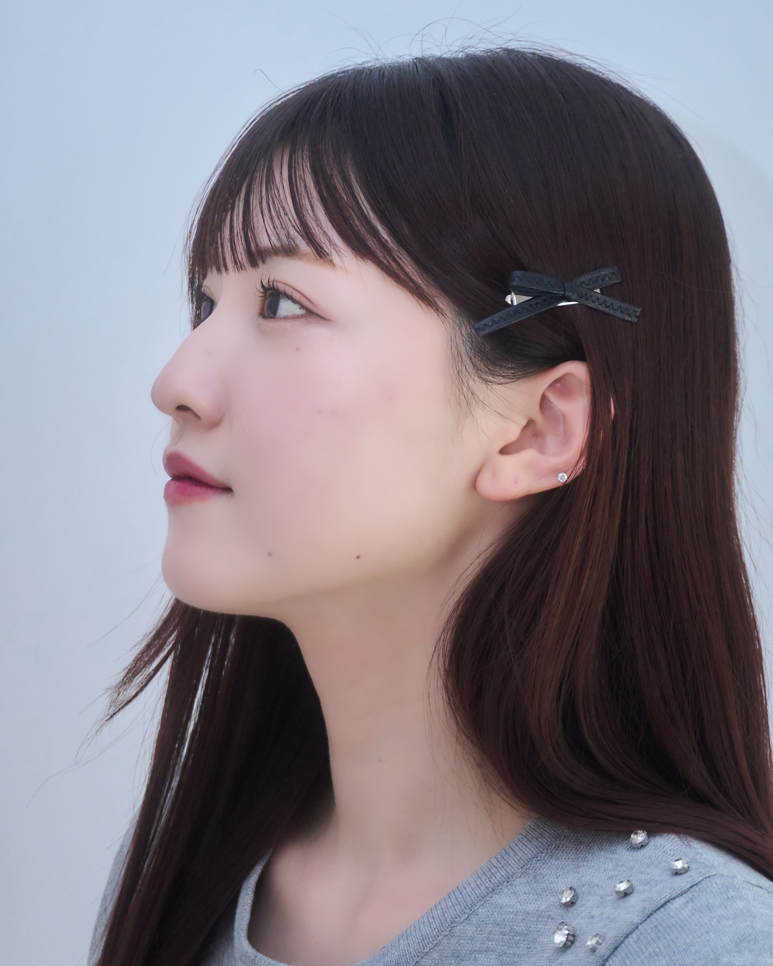 Leather Ribbon Hair Clip