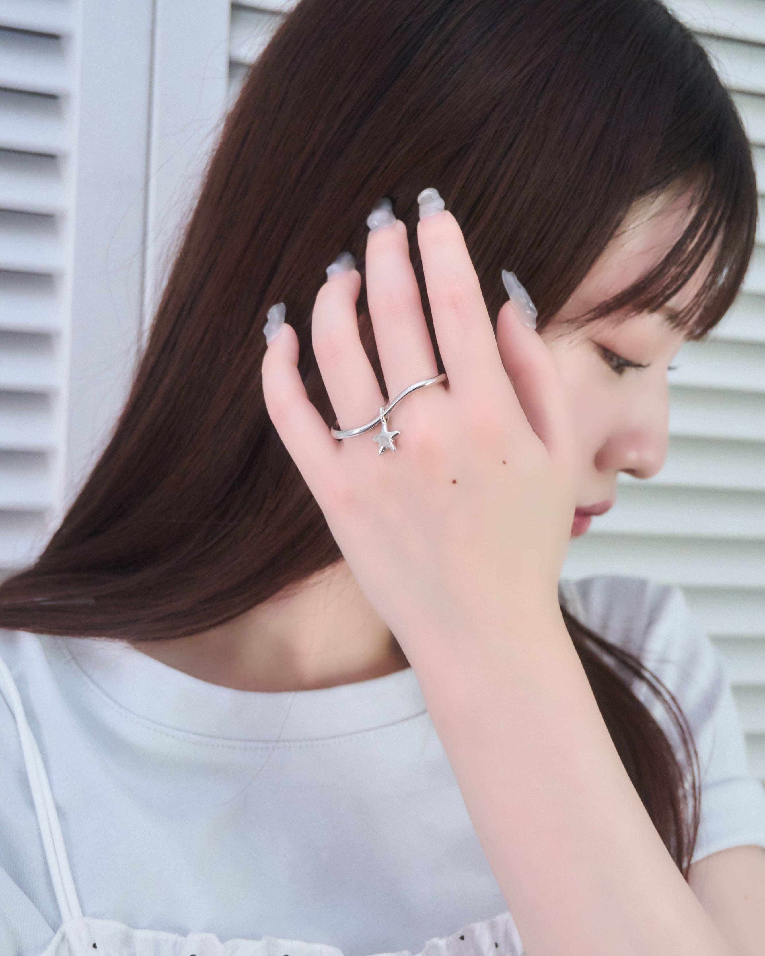 Star Charm Double Finger Ring