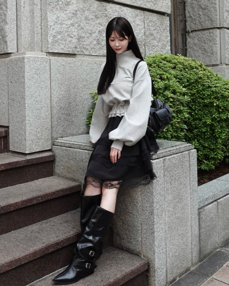 アシメレーススカート