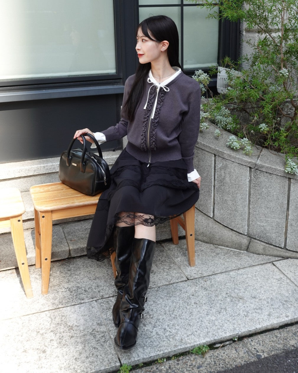 アシメレーススカート