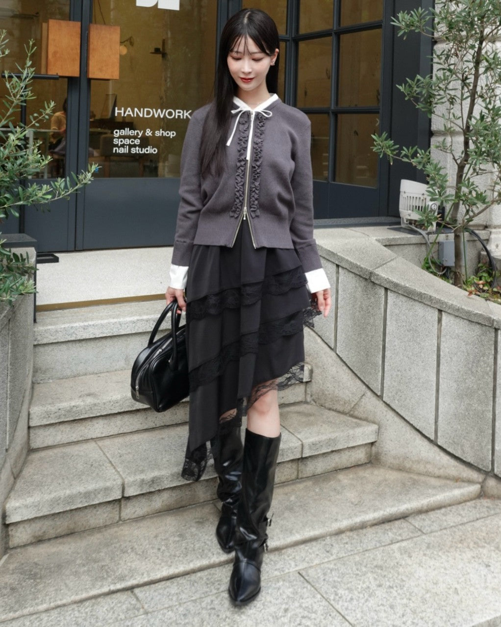 アシメレーススカート