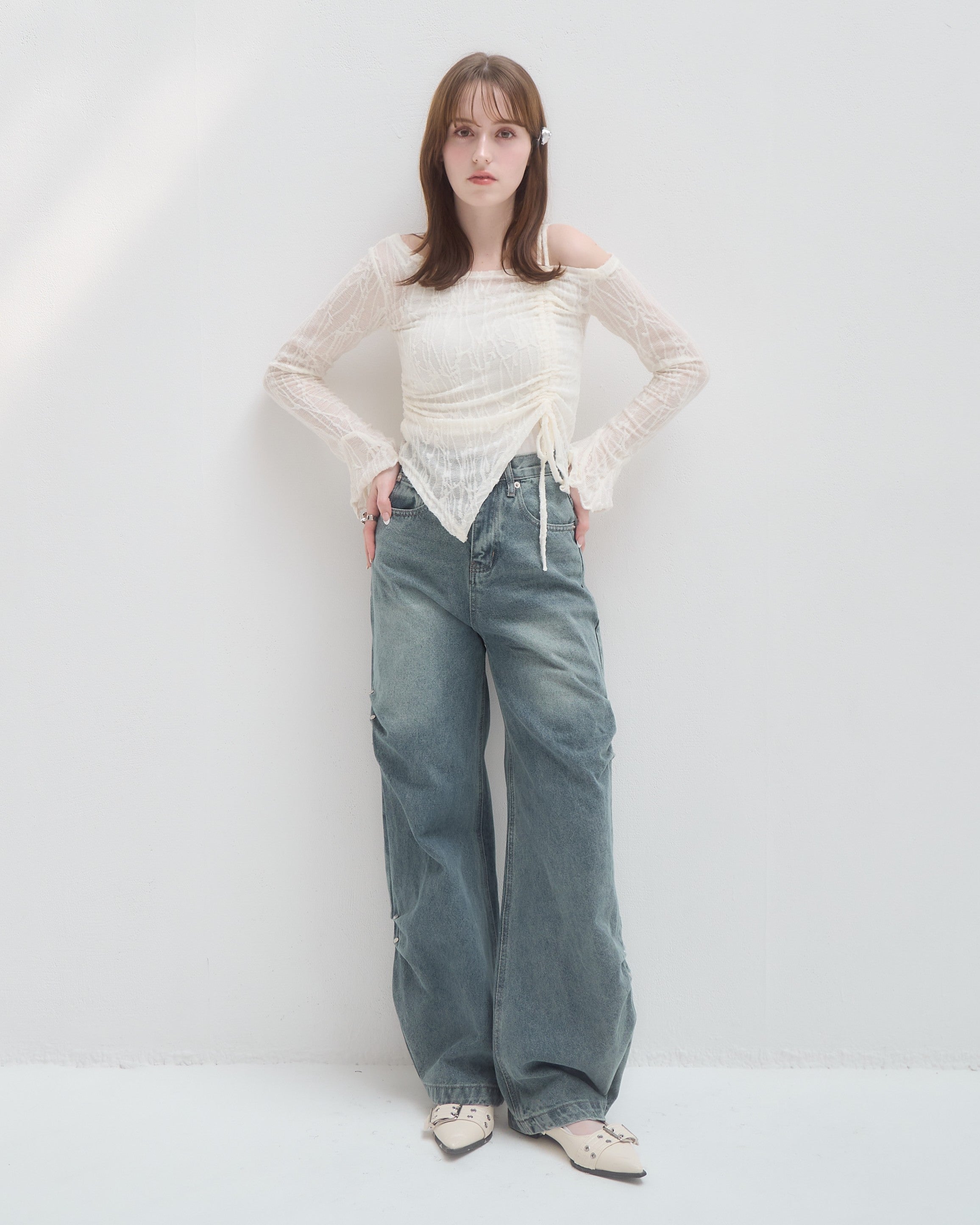 model:155cm/インディゴブルー