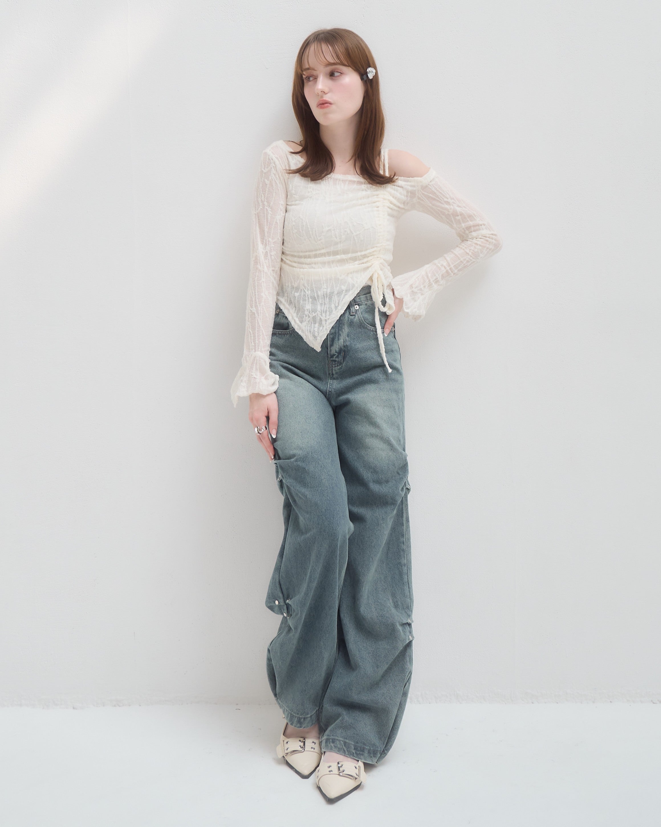 model:155cm/インディゴブルー