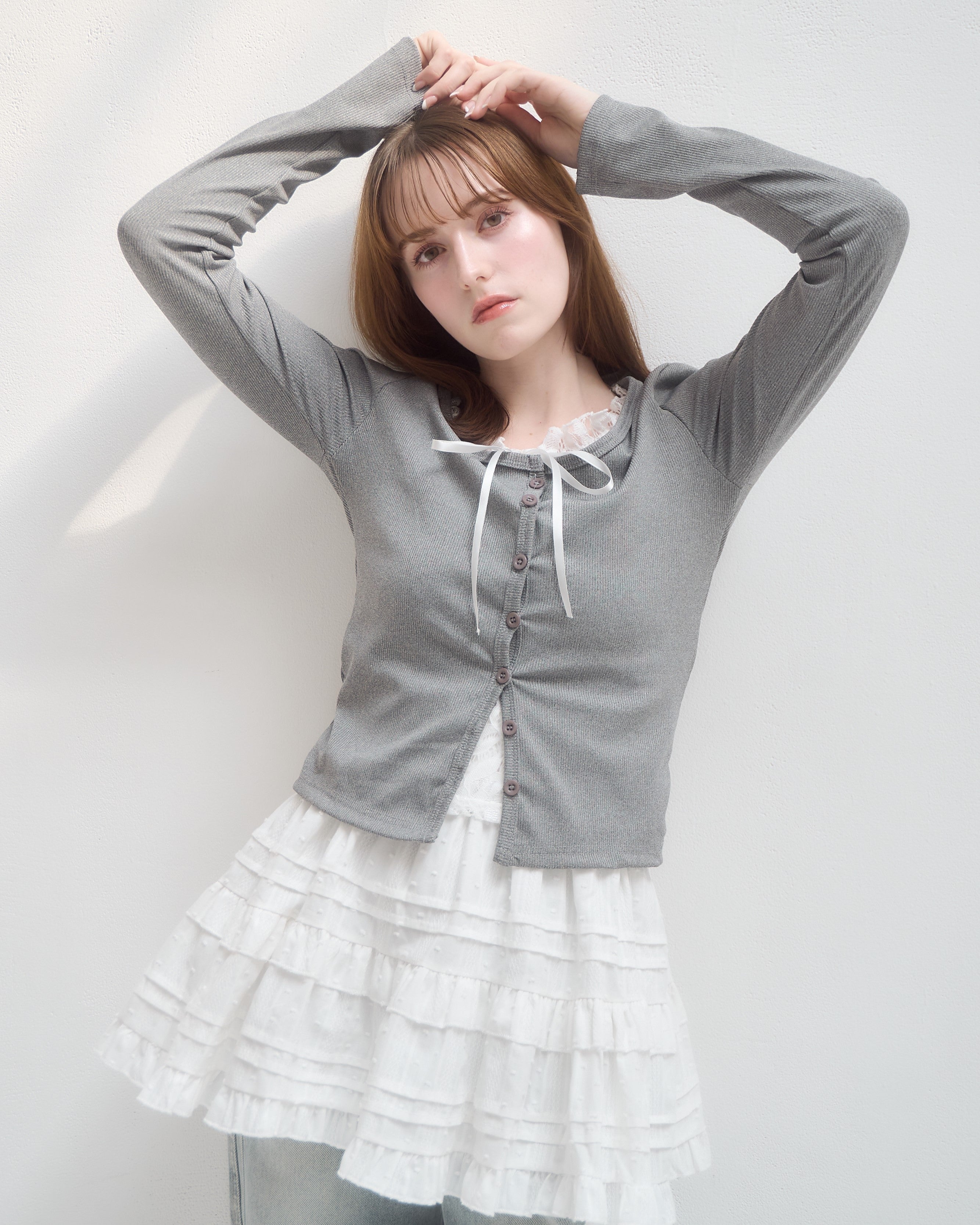 model:160cm/グレー