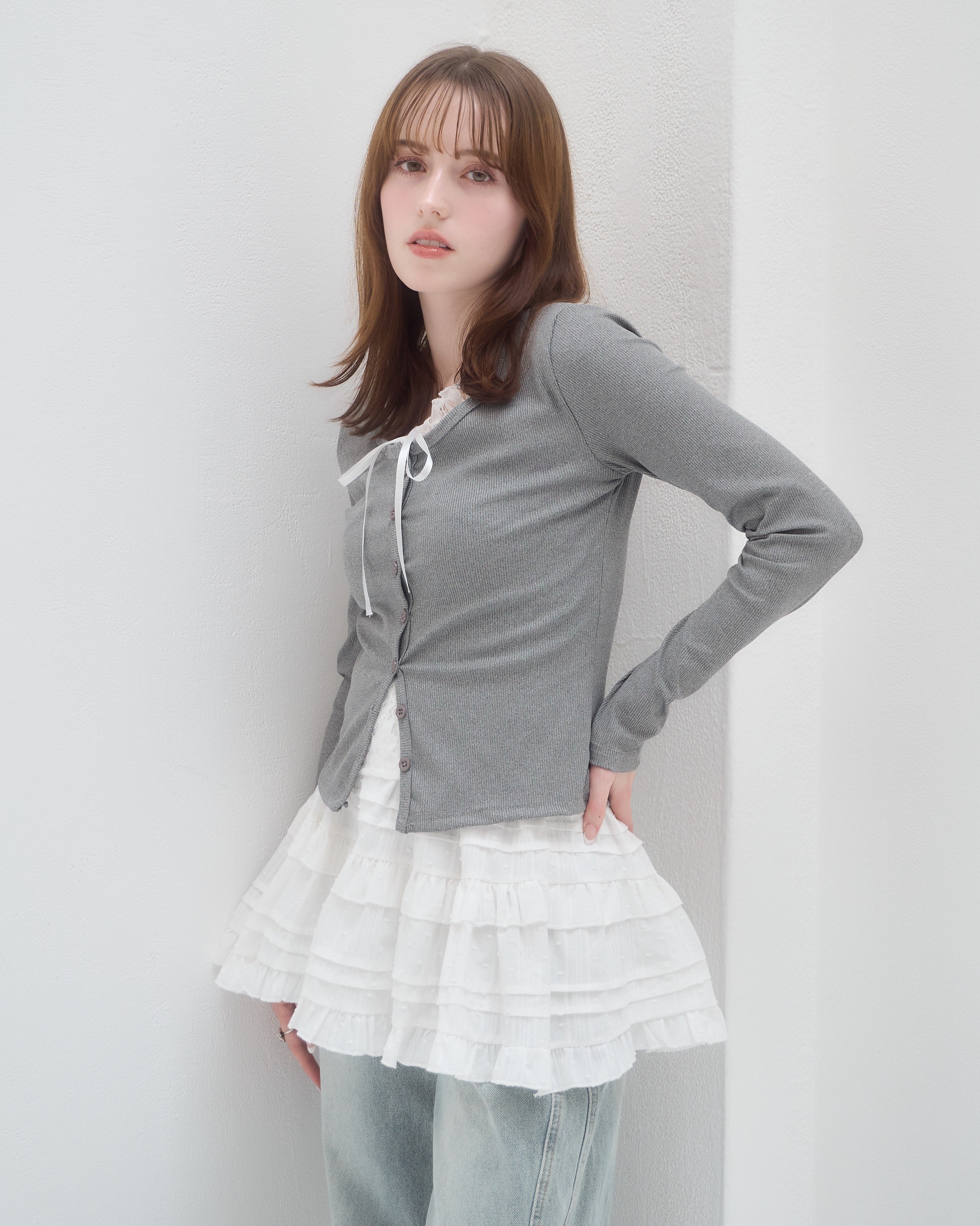 model:160cm/グレー