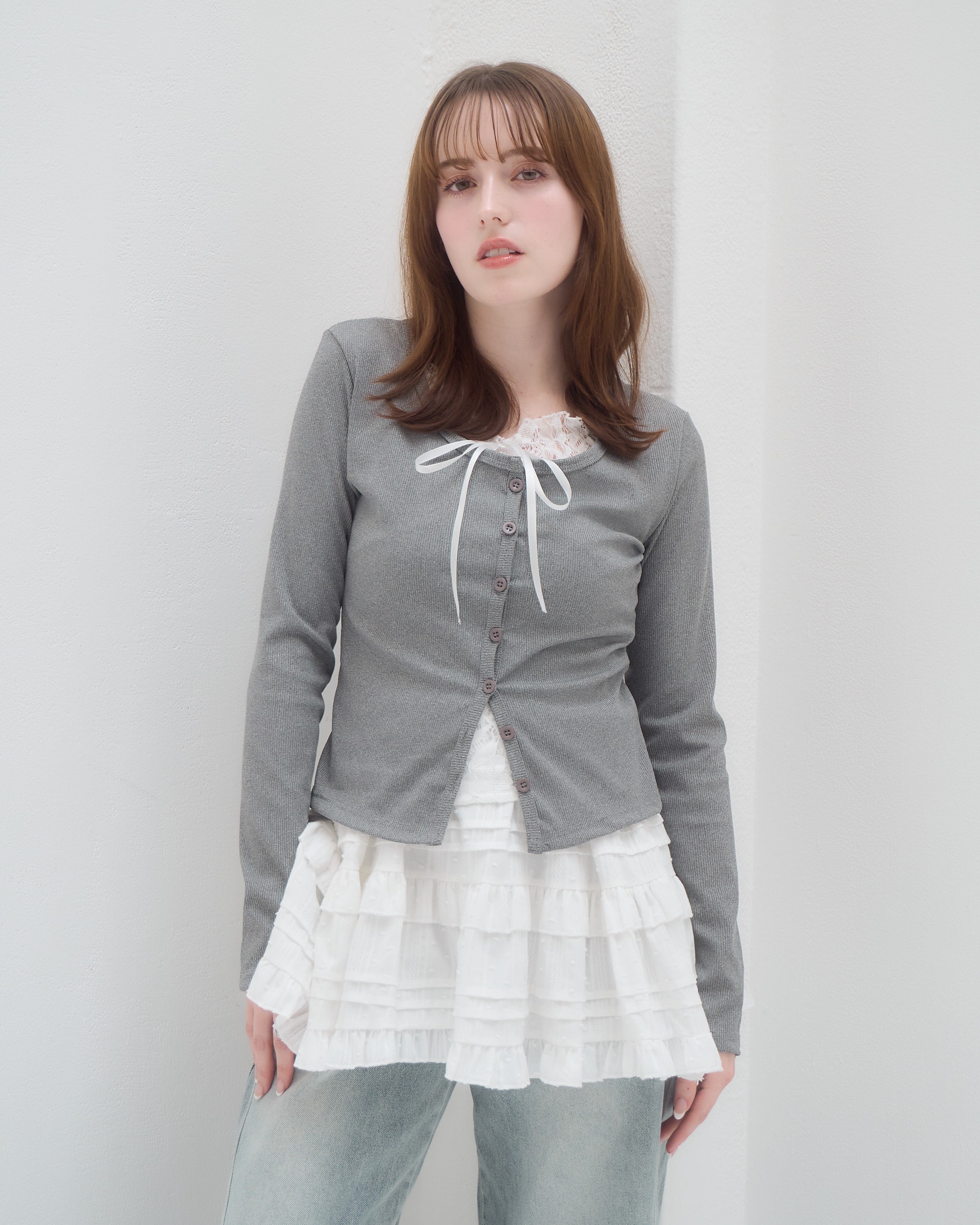model:160cm/グレー