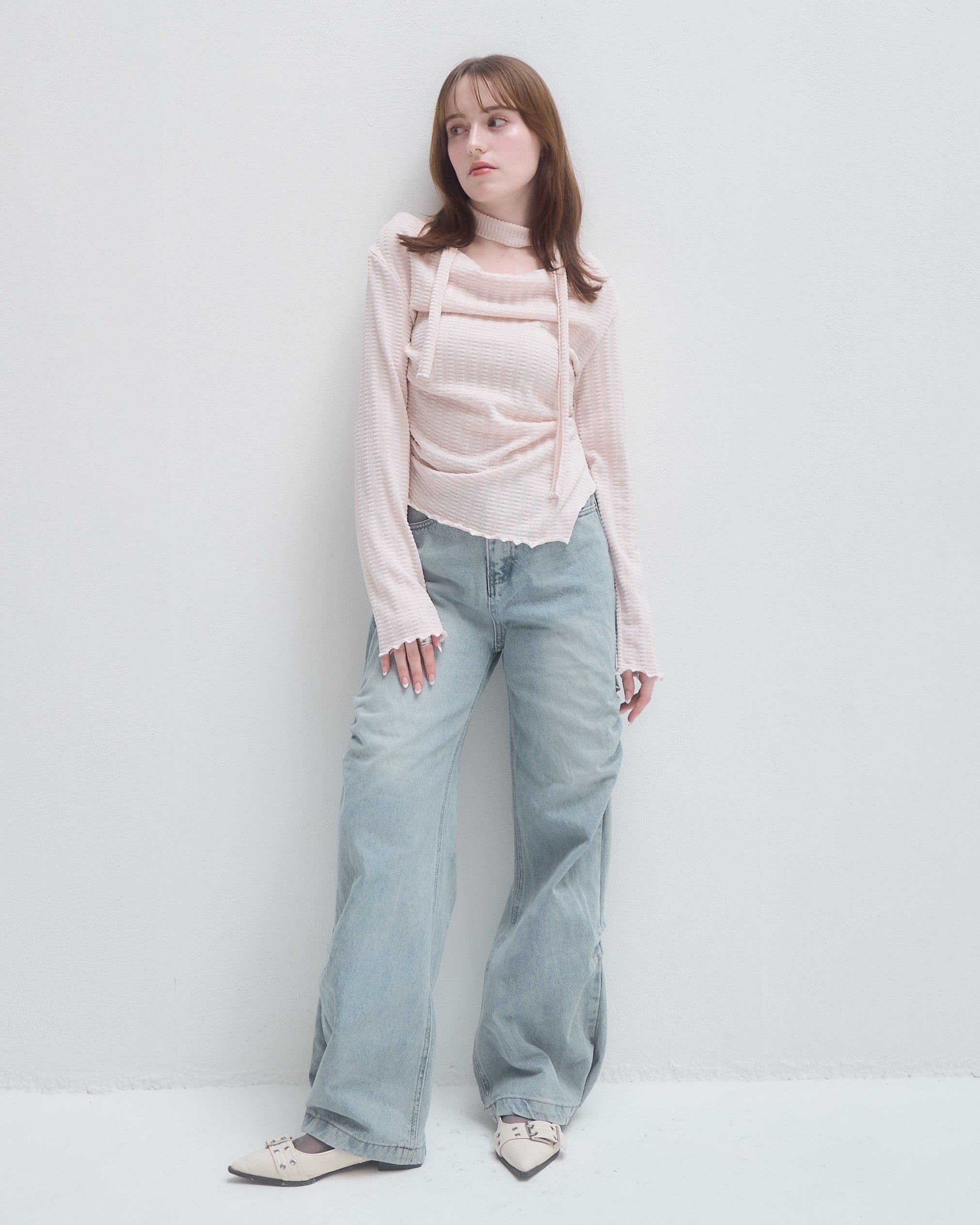 model:155cm/ライトブルー