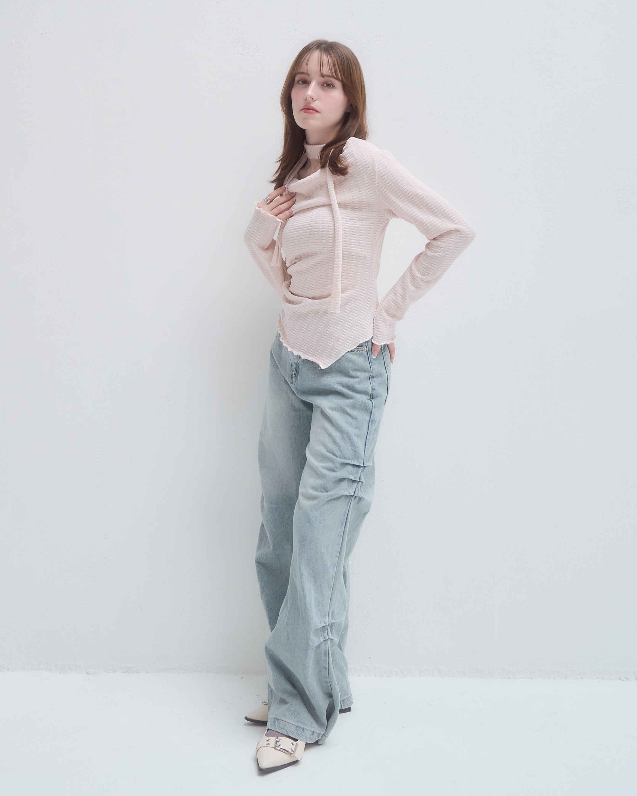 model:155cm/ライトブルー