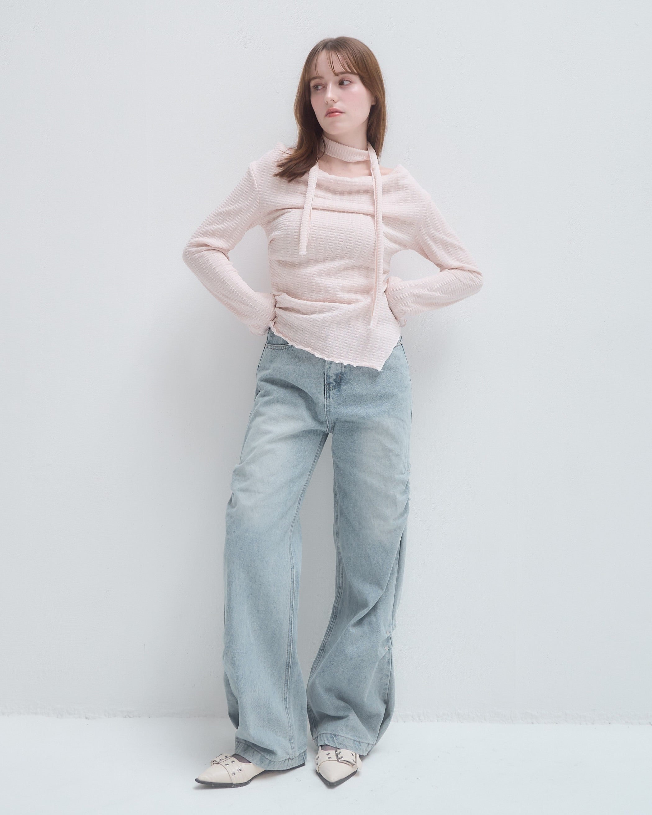 model:155cm/ライトブルー