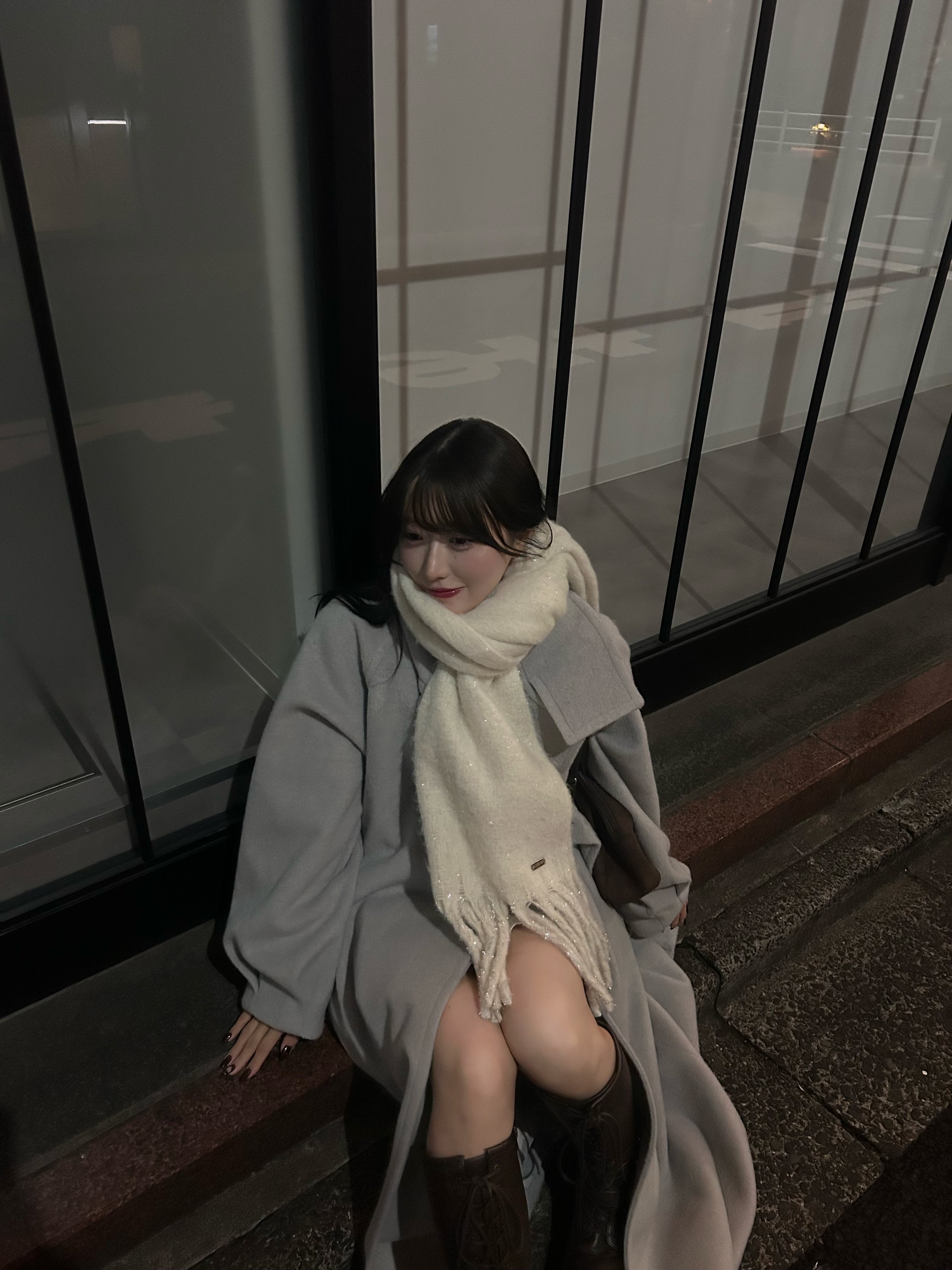 【一部予約】グリッターラメボリュームマフラー