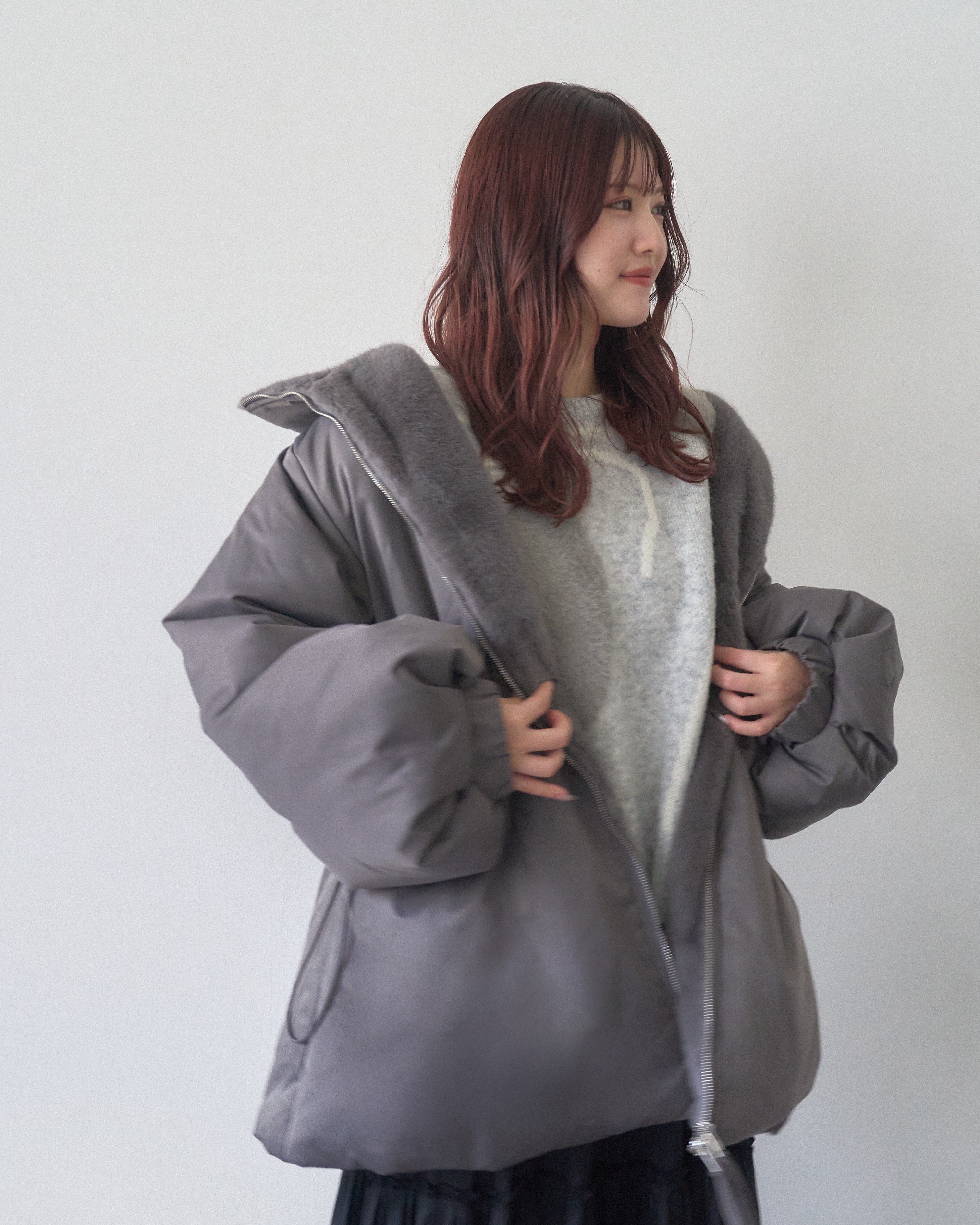 3wayドロスト中綿ダウンコート