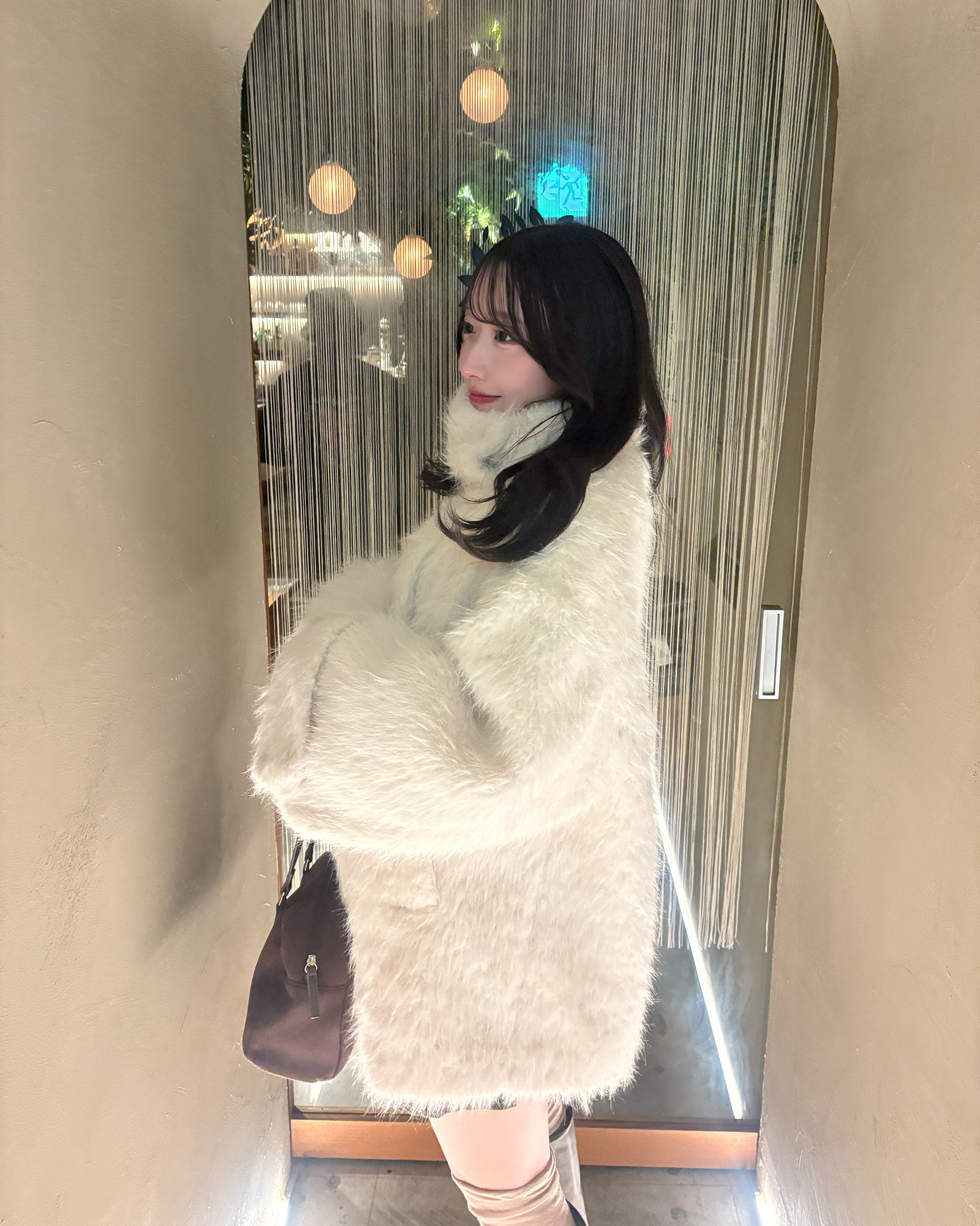 3wayスタンドカラーシャギーコート