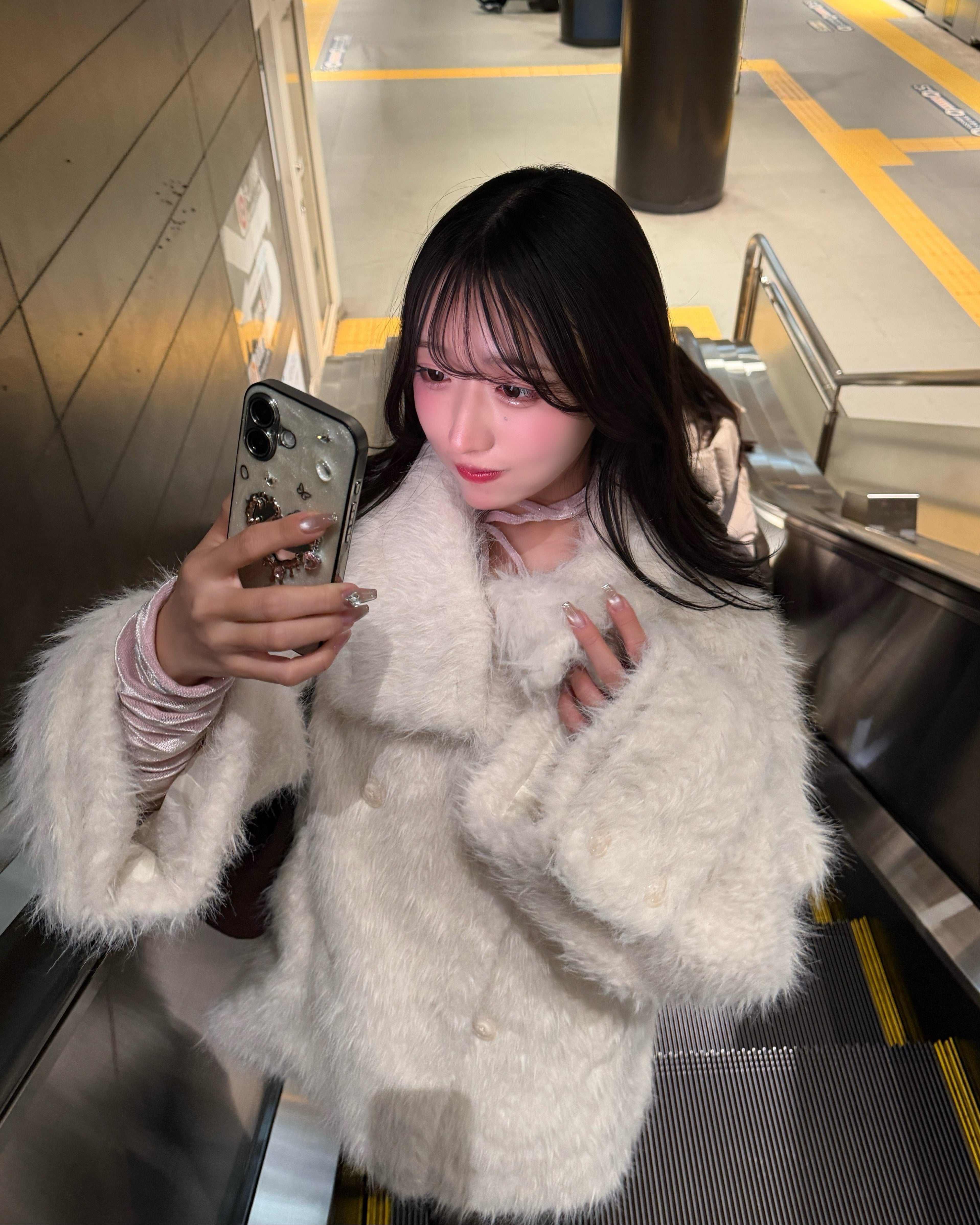 3wayスタンドカラーシャギーコート