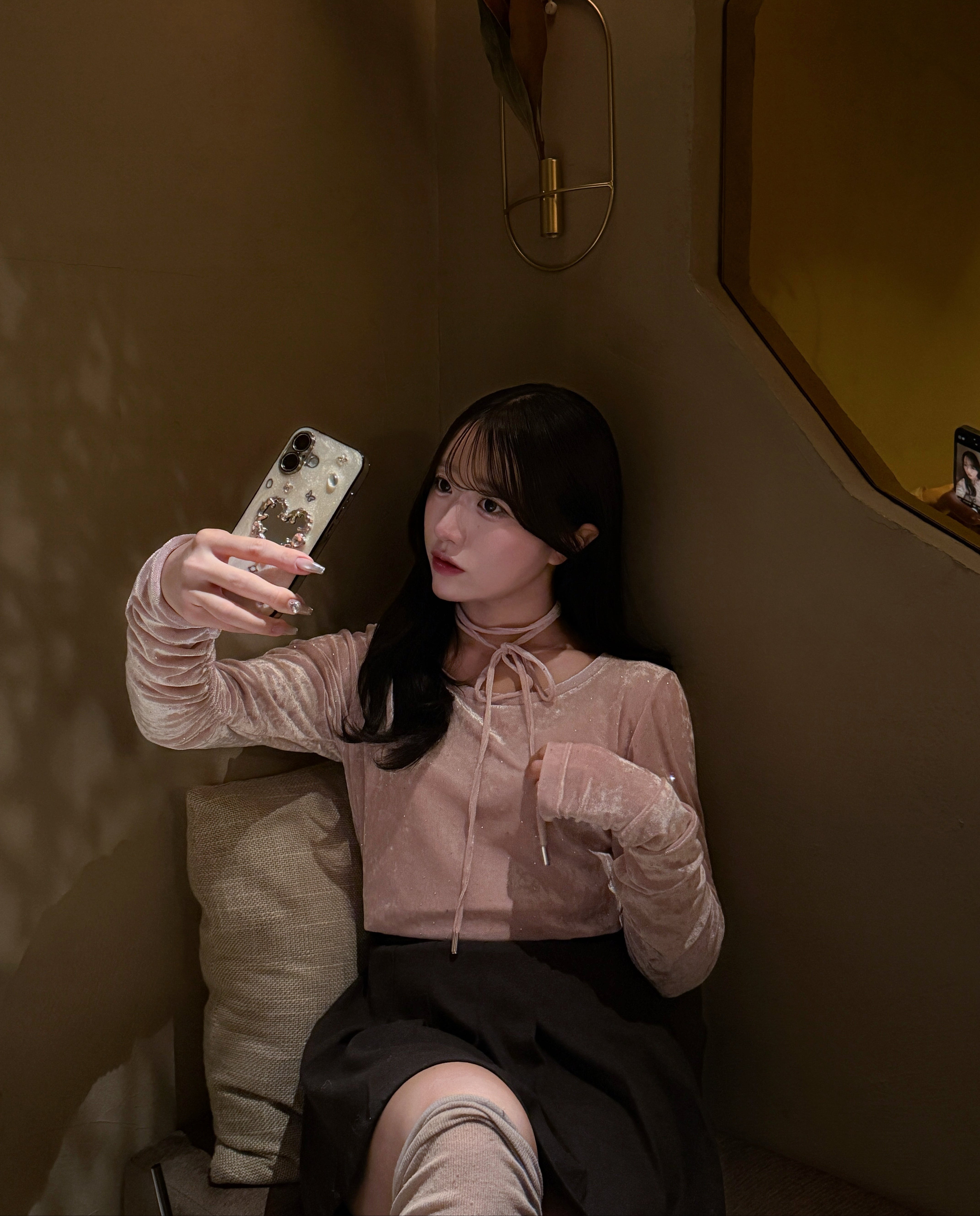 シアーベロアビジュートップス