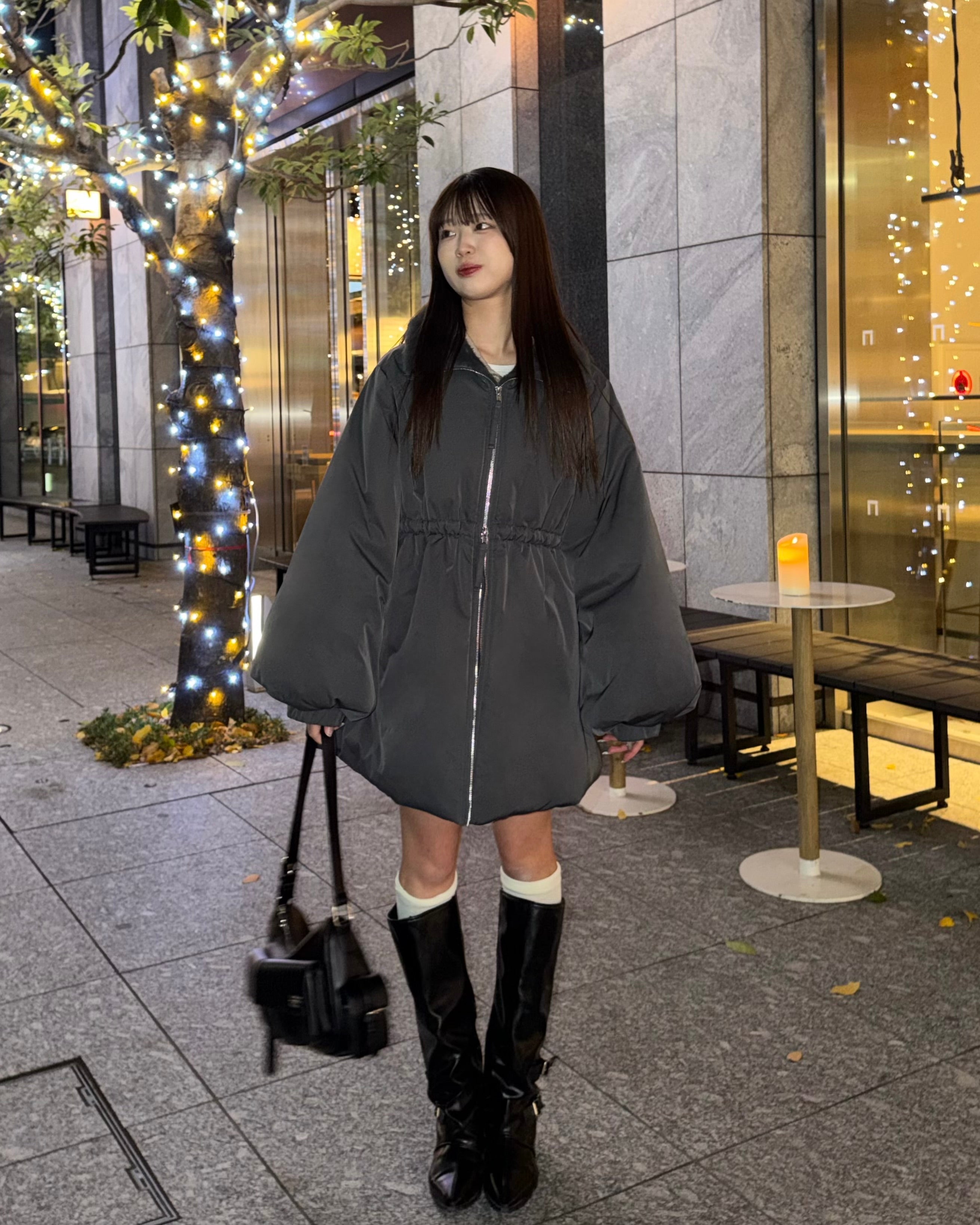 3wayドロスト中綿ダウンコート