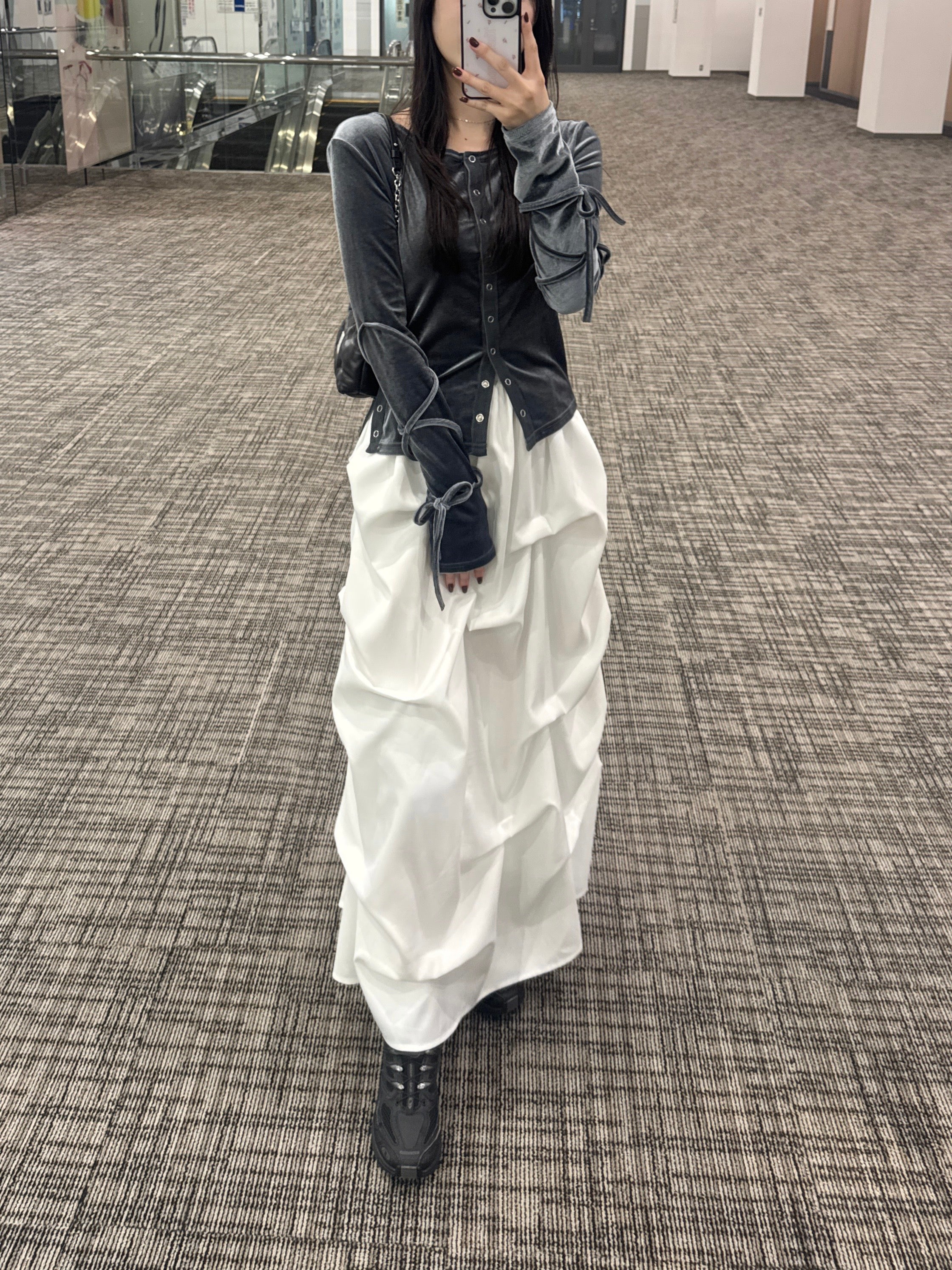 【一部予約】ベロアリボントップス