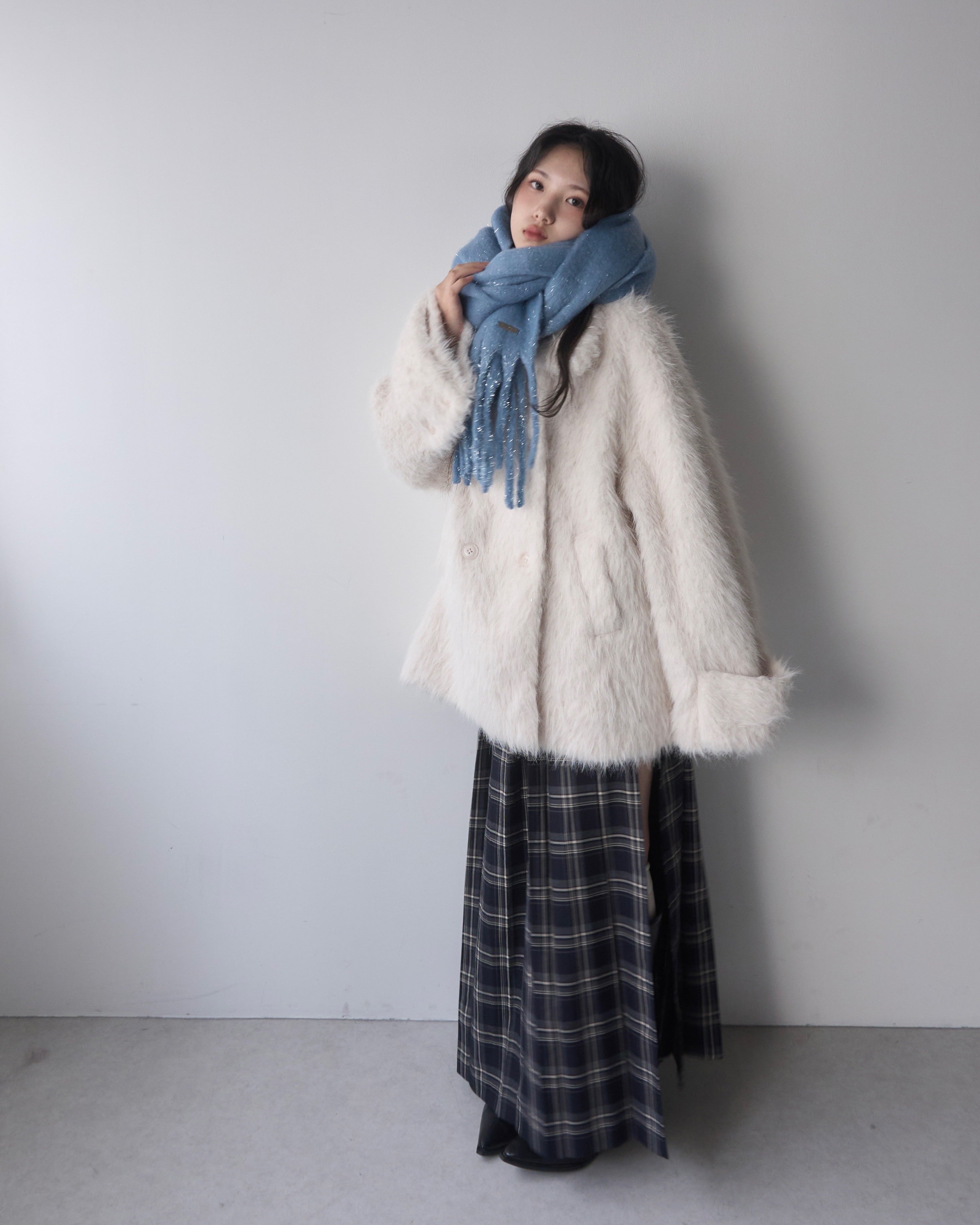 【一部予約】グリッターラメボリュームマフラー