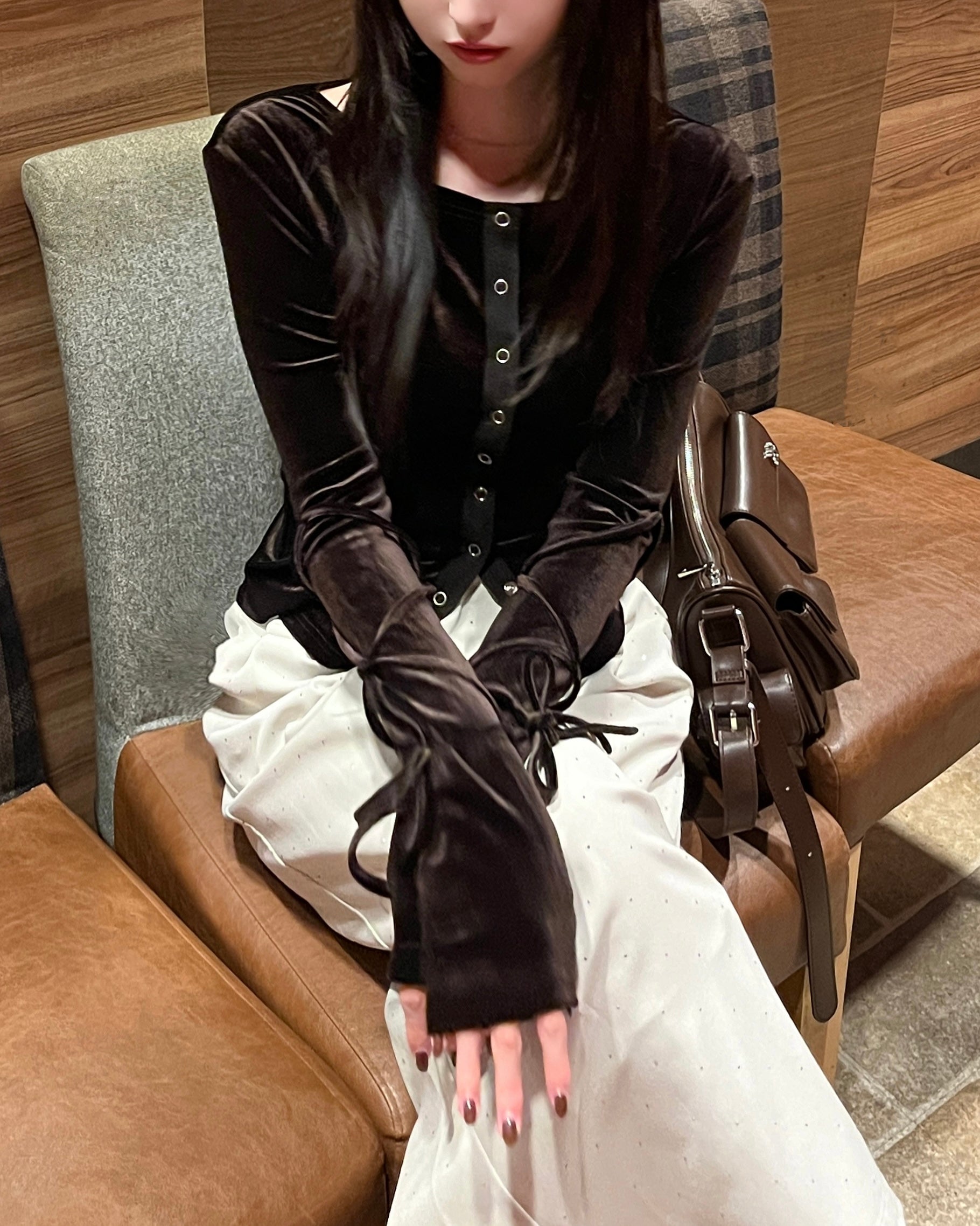 ベロアリボントップス