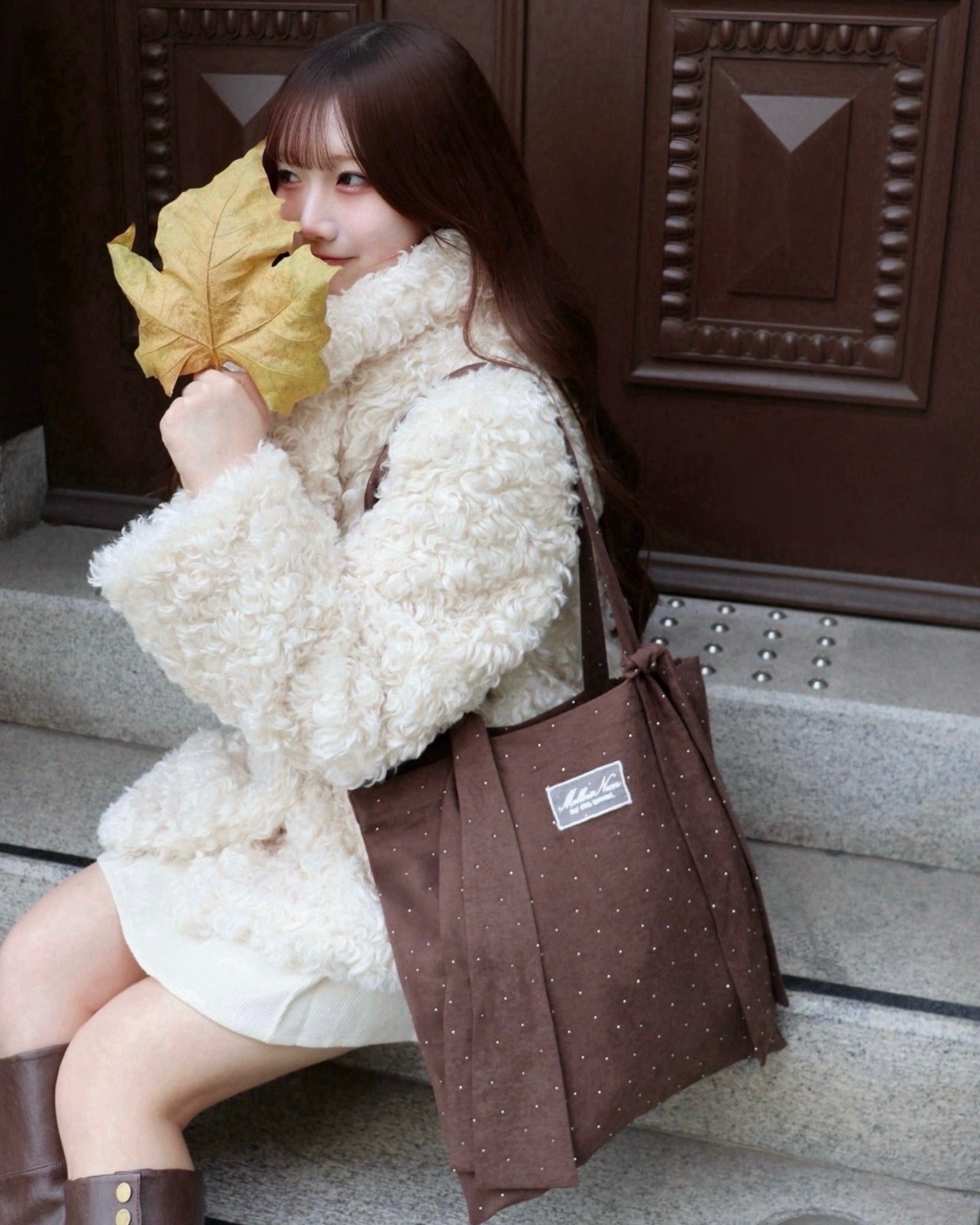 Bijou ribbon tote bag