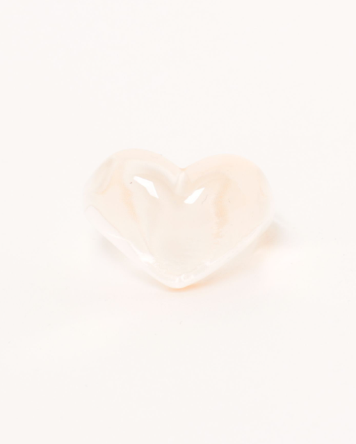 Milky Opal Heart Ring