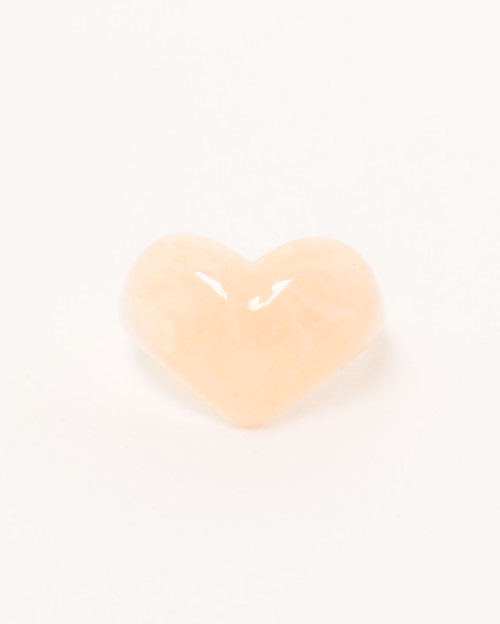 Milky Opal Heart Ring