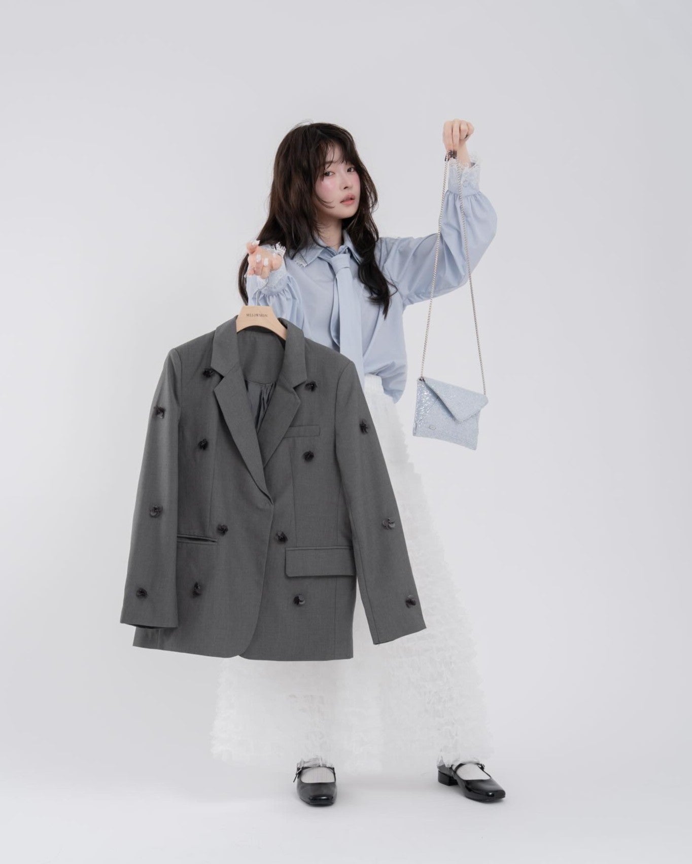 2wayスパンコールレターミニバッグ