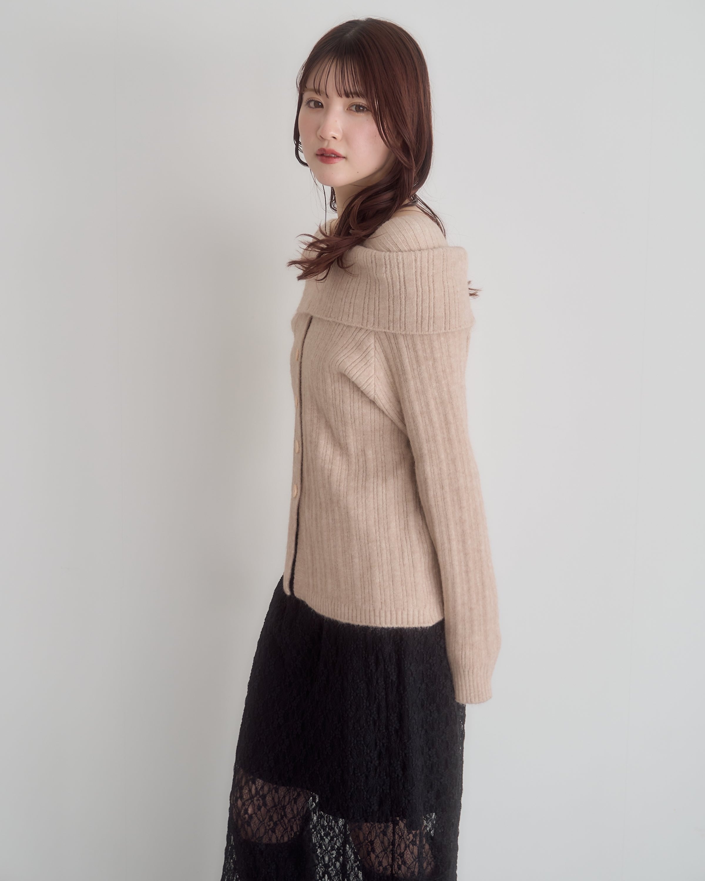 model:162cm/ピンク