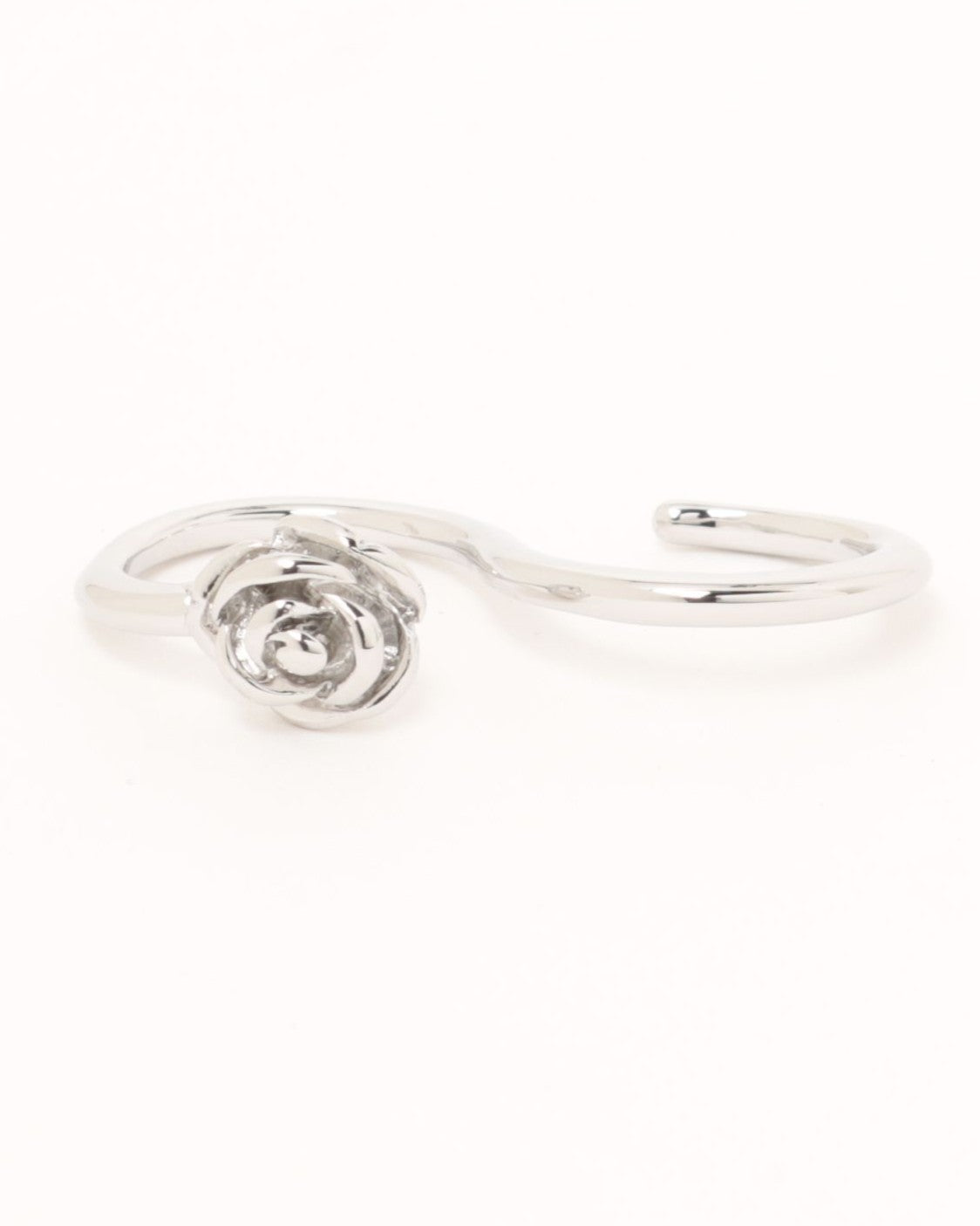Rose double finger ring