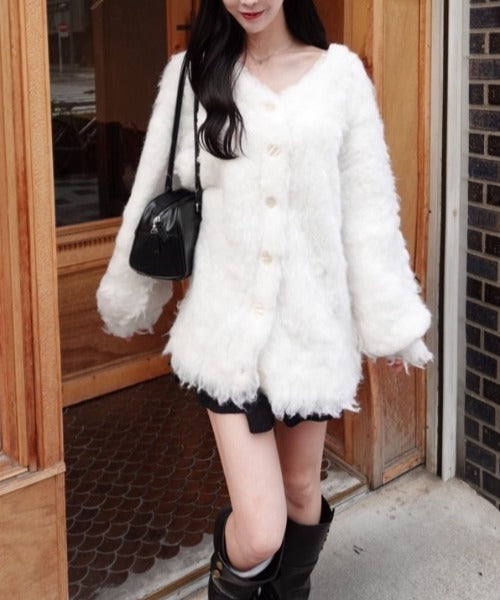 シャギーニットロングカーディガン｜MELLOWNEON (メロウネオン) 公式サイト