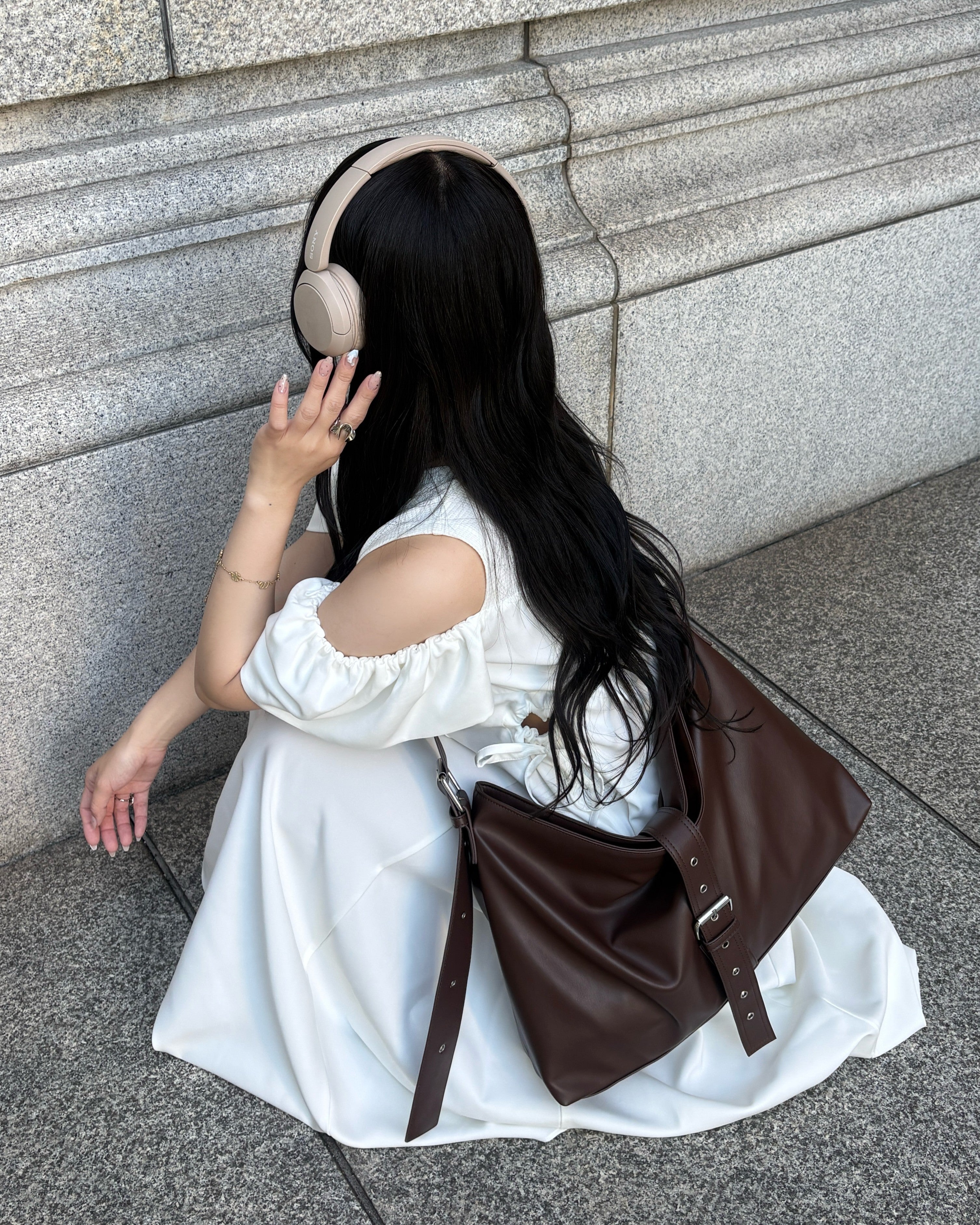 A4 belt synthetic leather bag