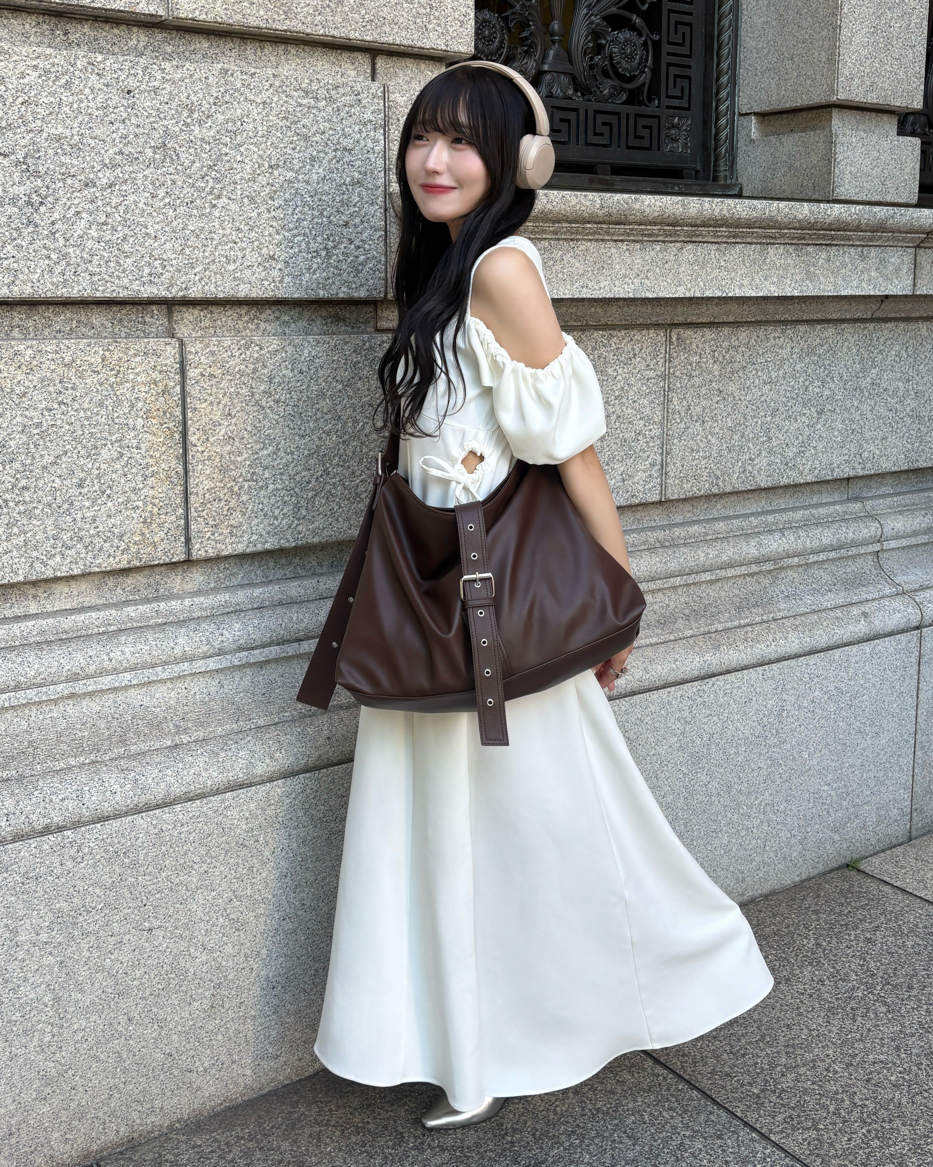 A4 belt synthetic leather bag
